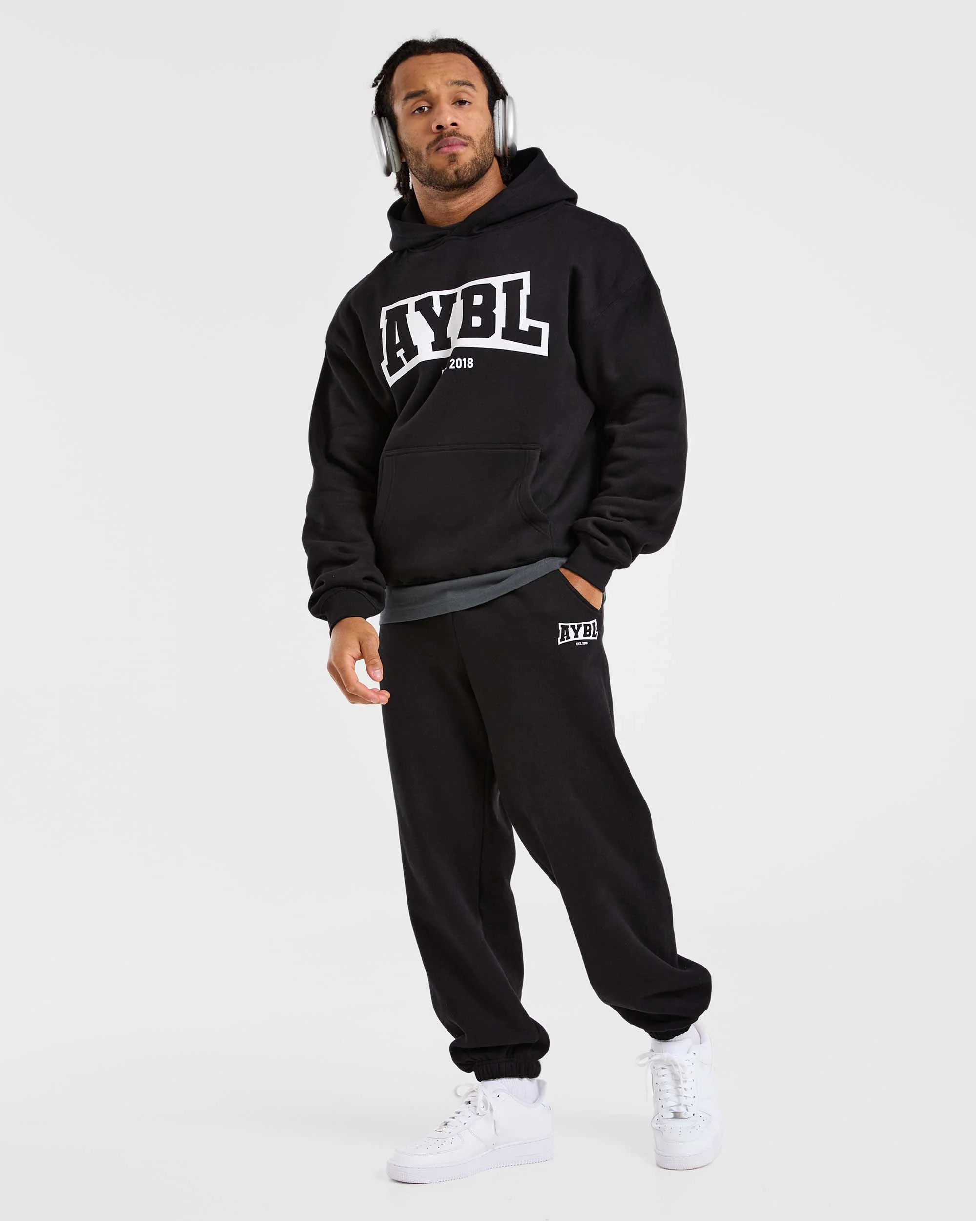 Academy Oversized Hoodie - Noir - Image 7