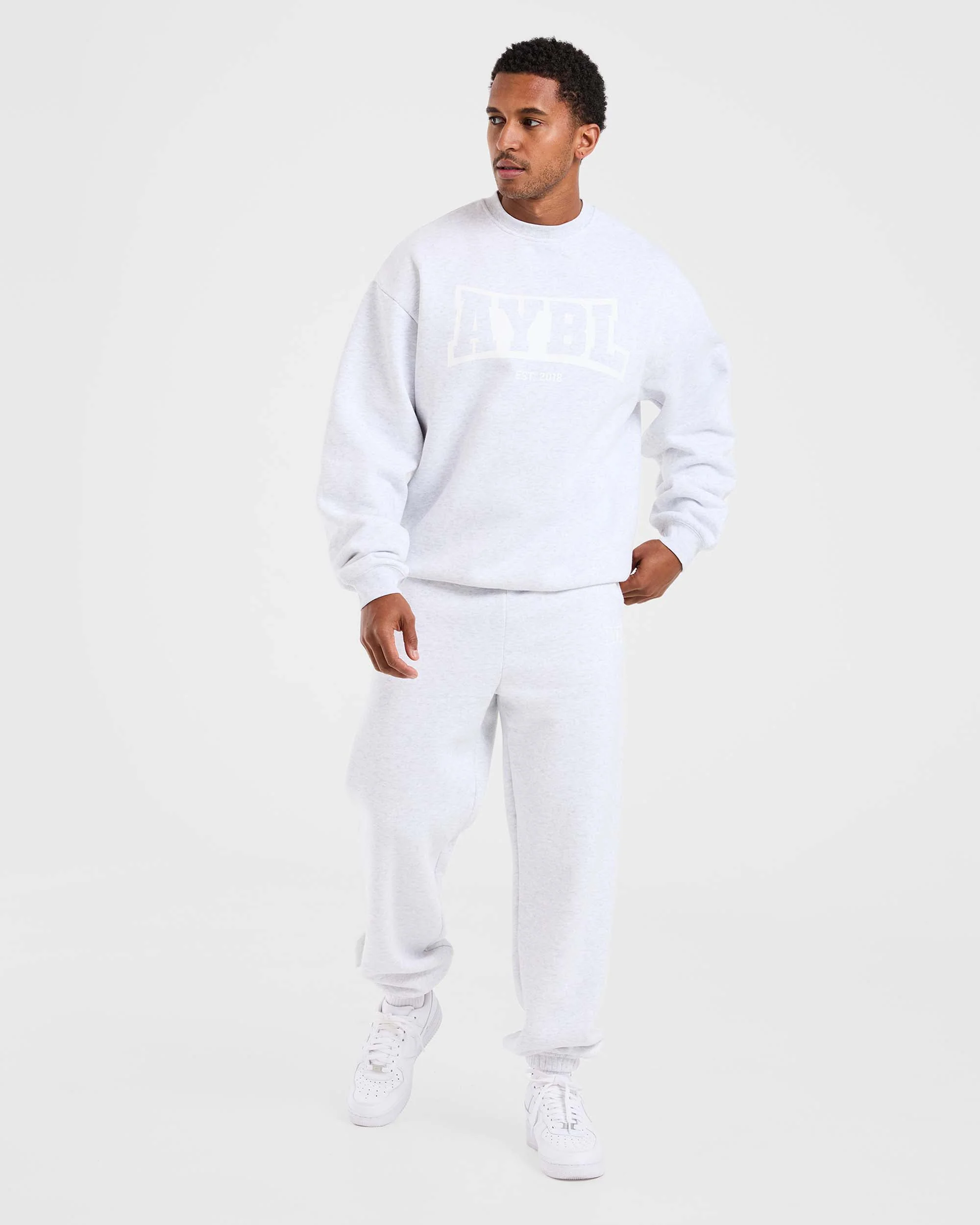 Academy Oversized Joggers - Gris Marl - Image 3