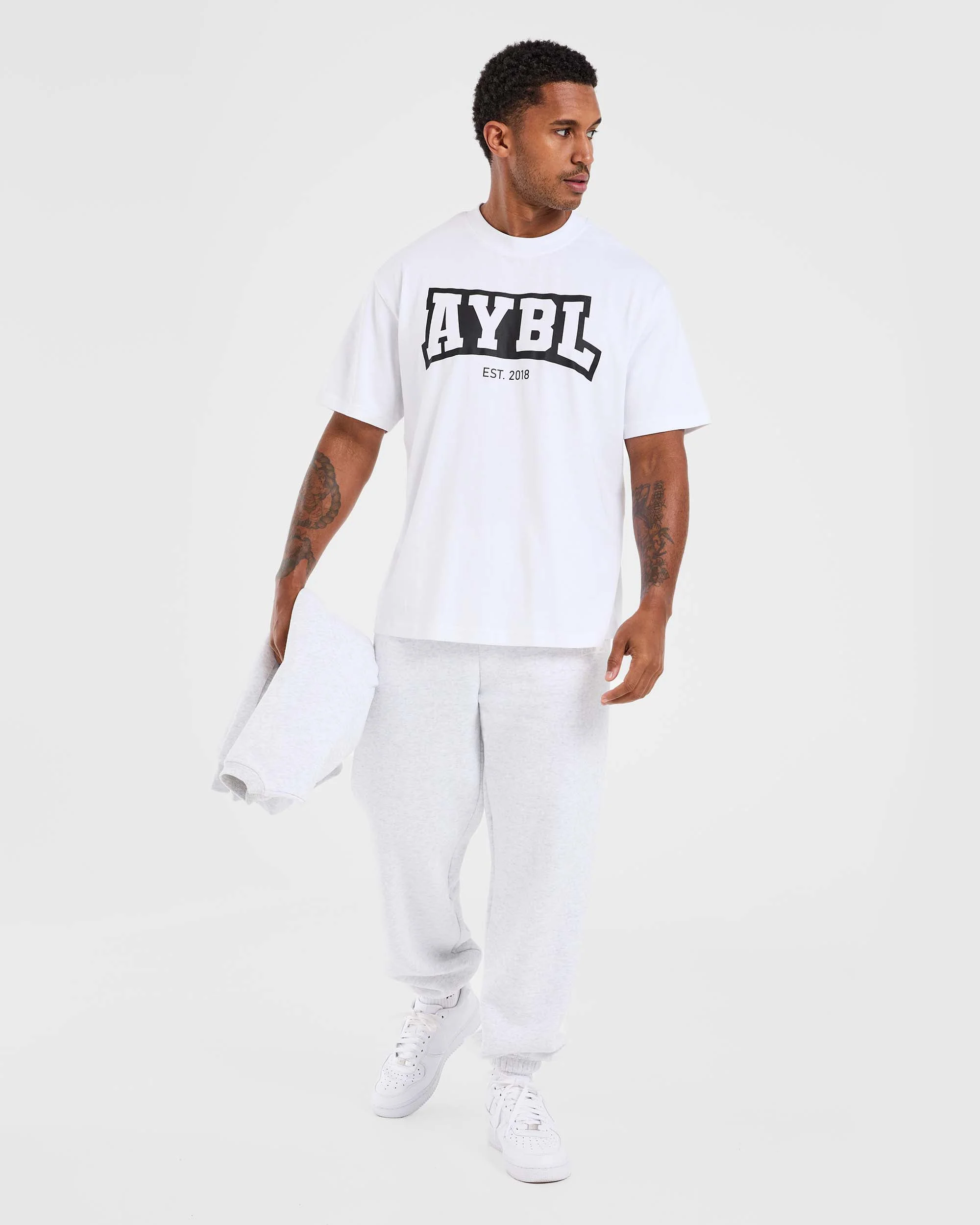 Academy Oversized Joggers - Gris Marl - Image 7