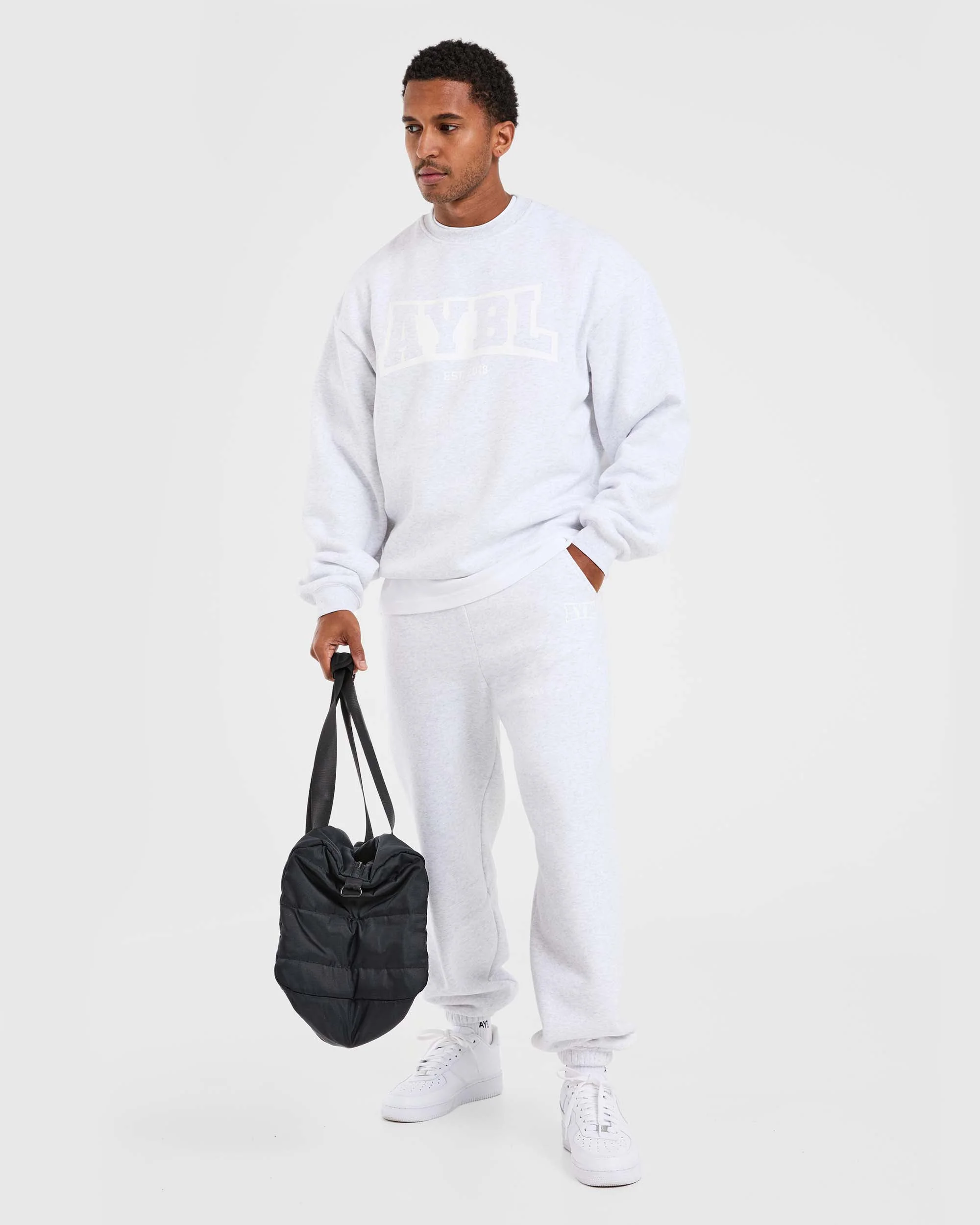 Academy Oversized Joggers - Gris Marl - Image 8