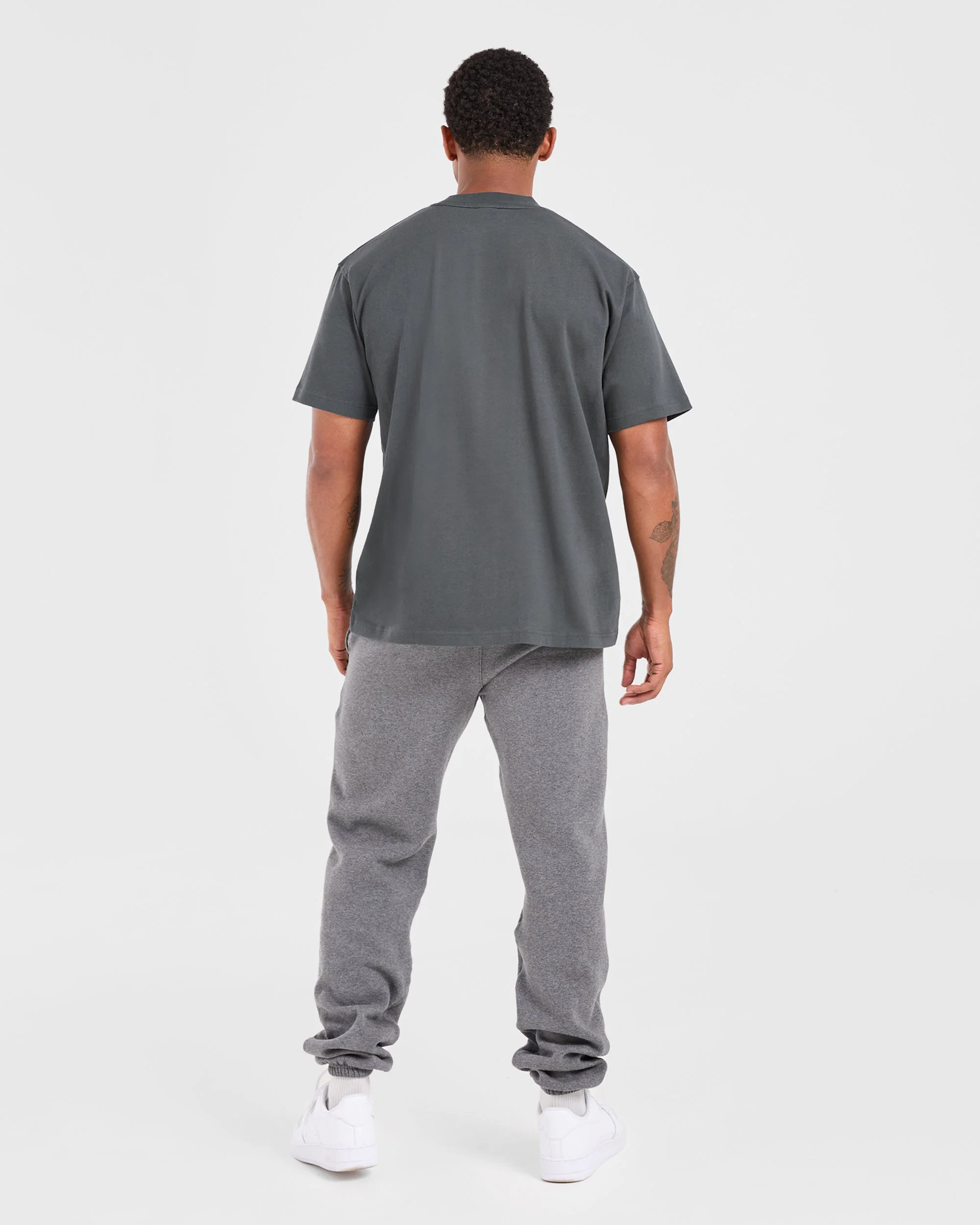 Academy Oversized T Shirt - Charcoal - Image 4