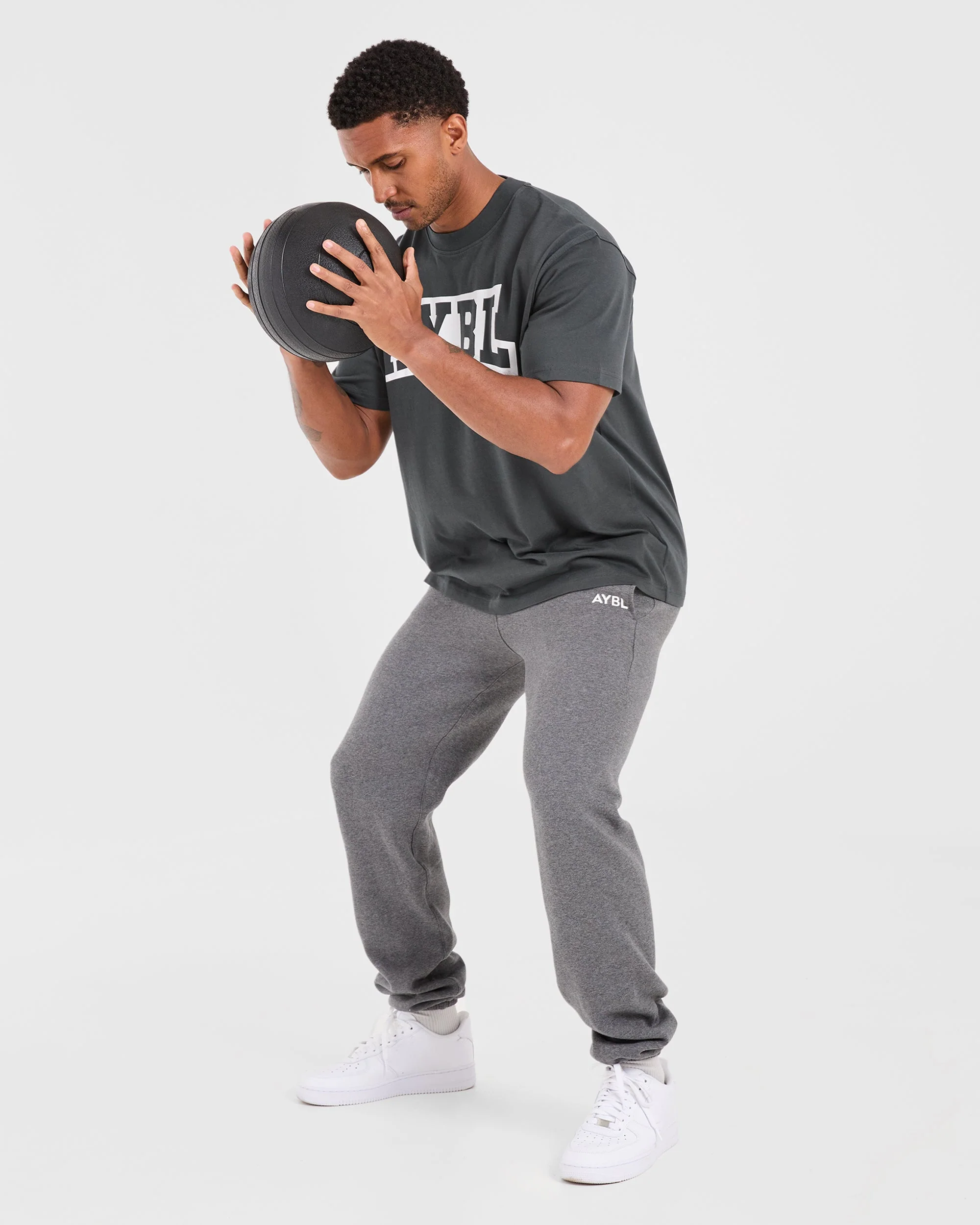 Academy Oversized T Shirt - Charcoal - Image 8