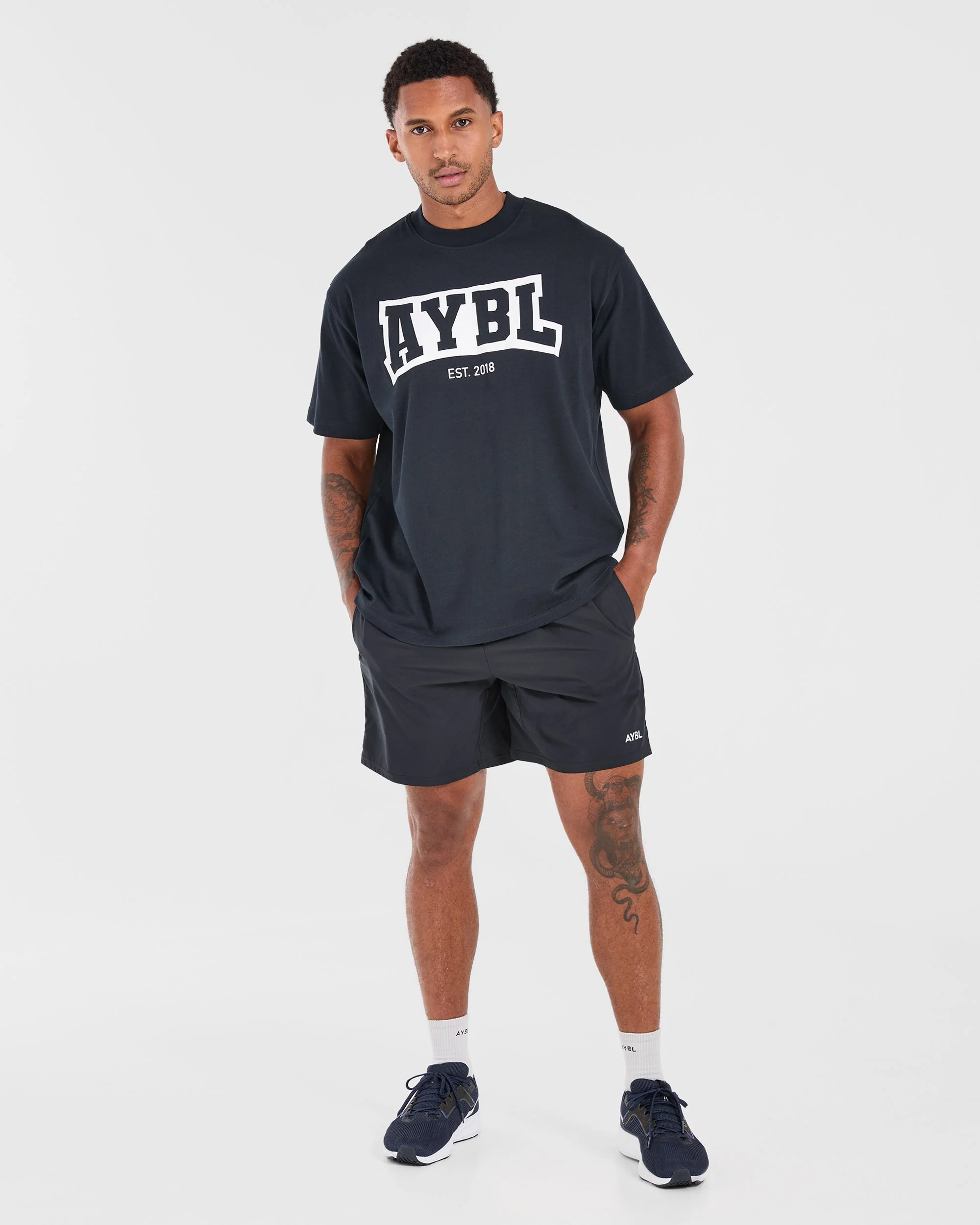Academy Oversized T Shirt - Navy - Image 3