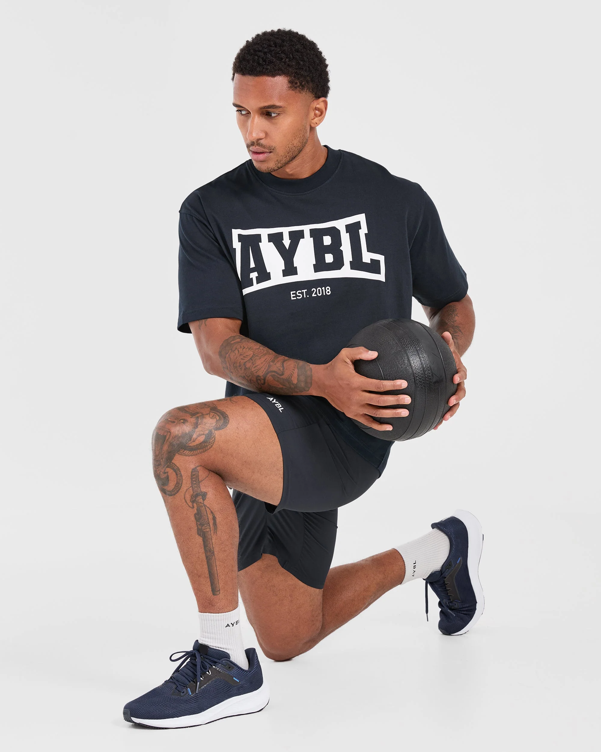 Academy Oversized T Shirt - Navy - Image 7