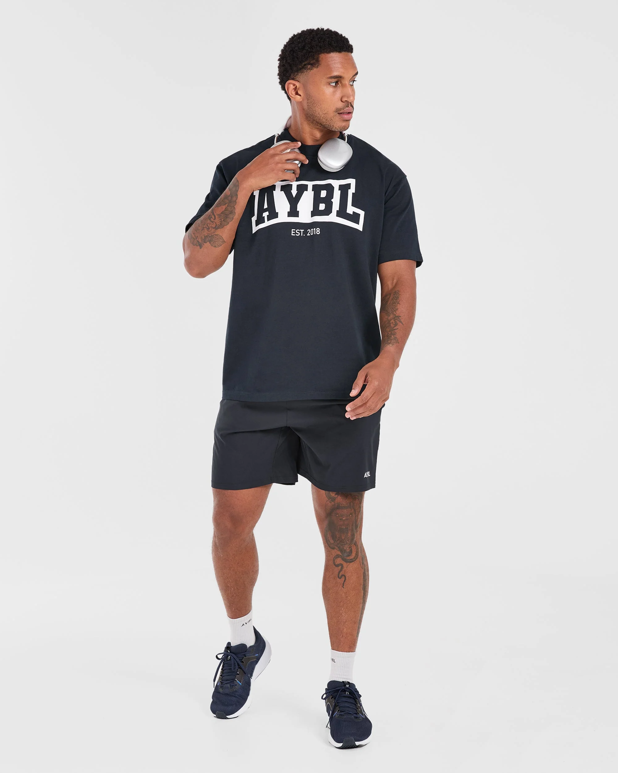 Academy Oversized T Shirt - Navy - Image 8