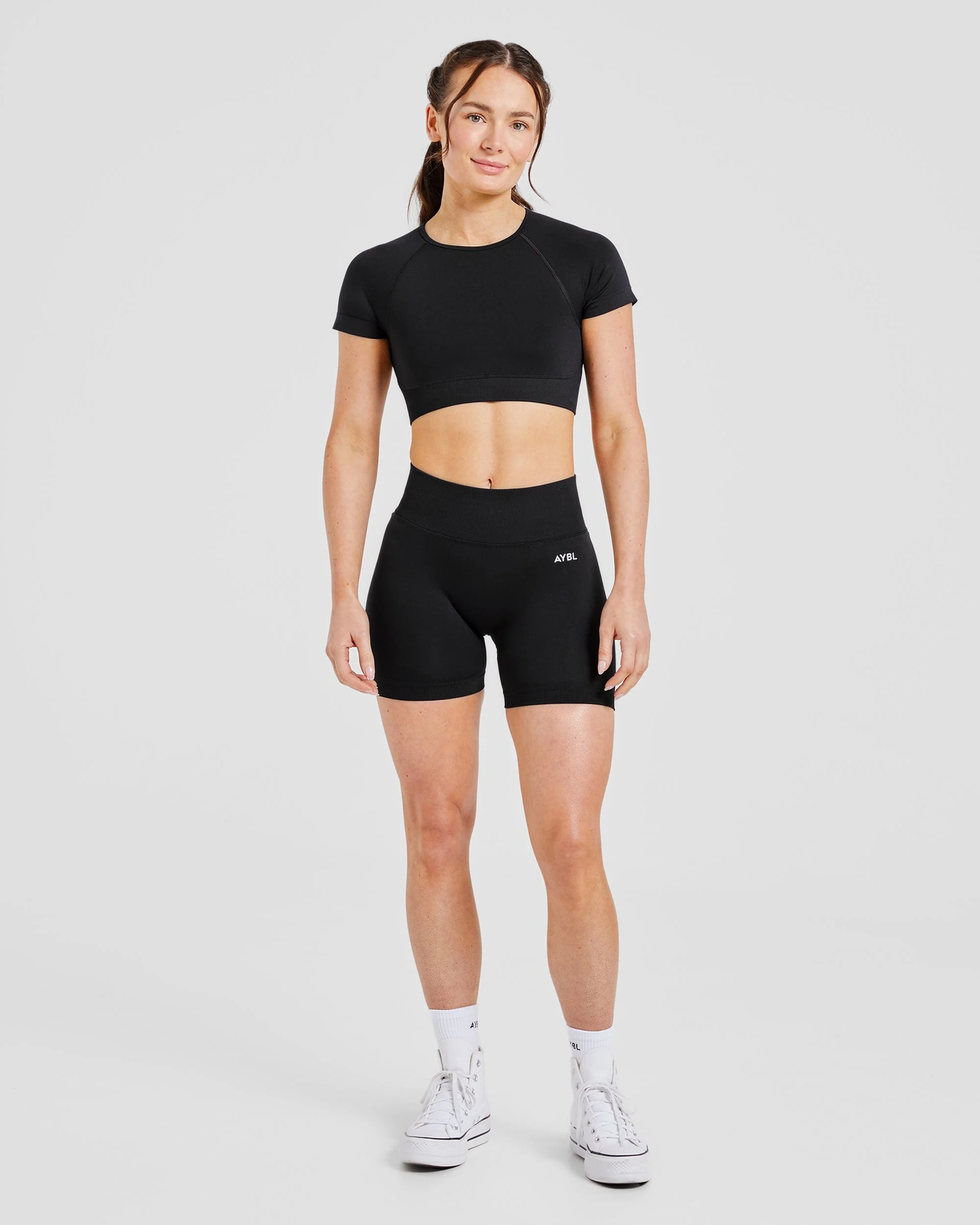 Adapt Seamless Crop Top - Noir - Image 3