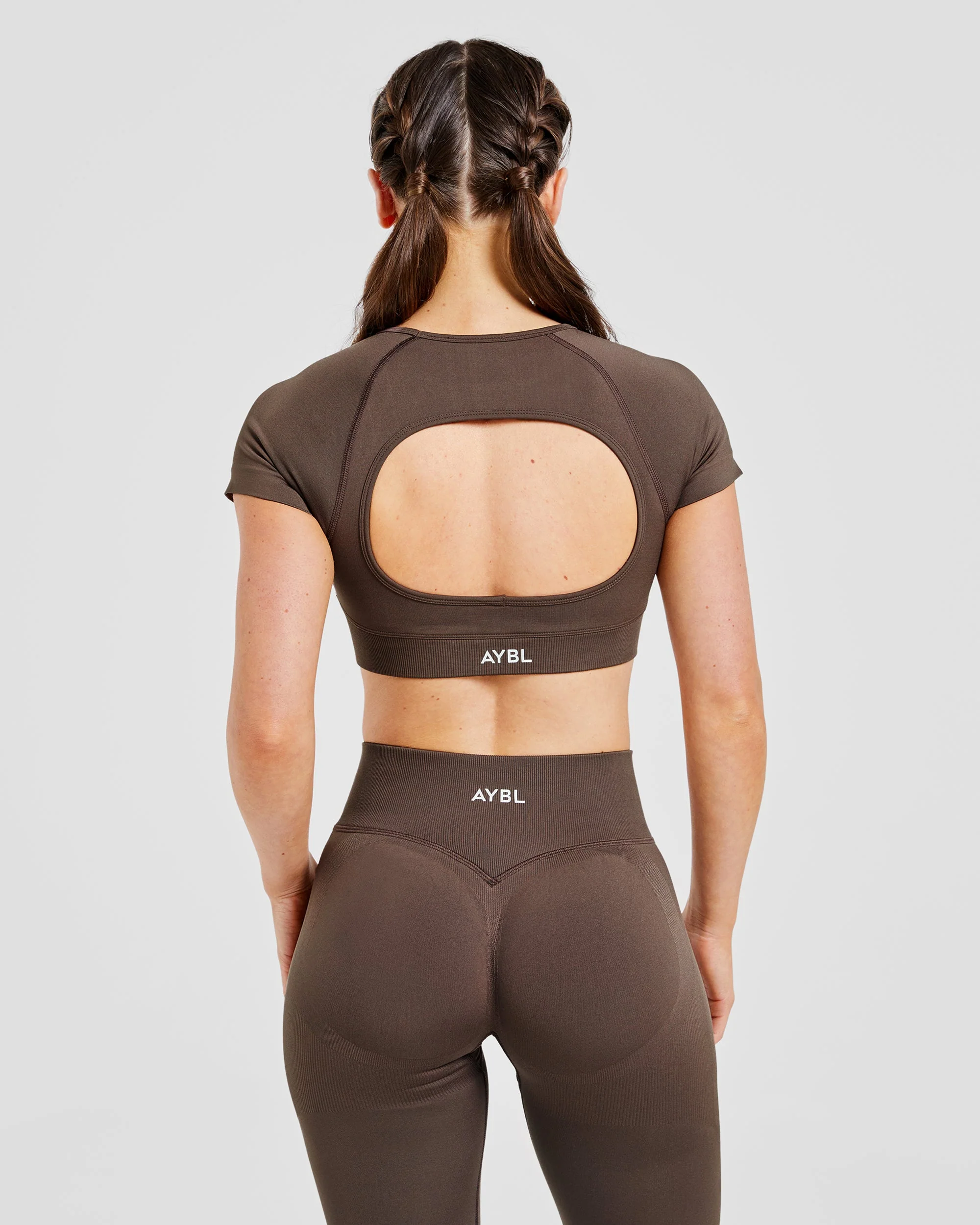 Adapt Seamless Crop Top - Brun - Image 2