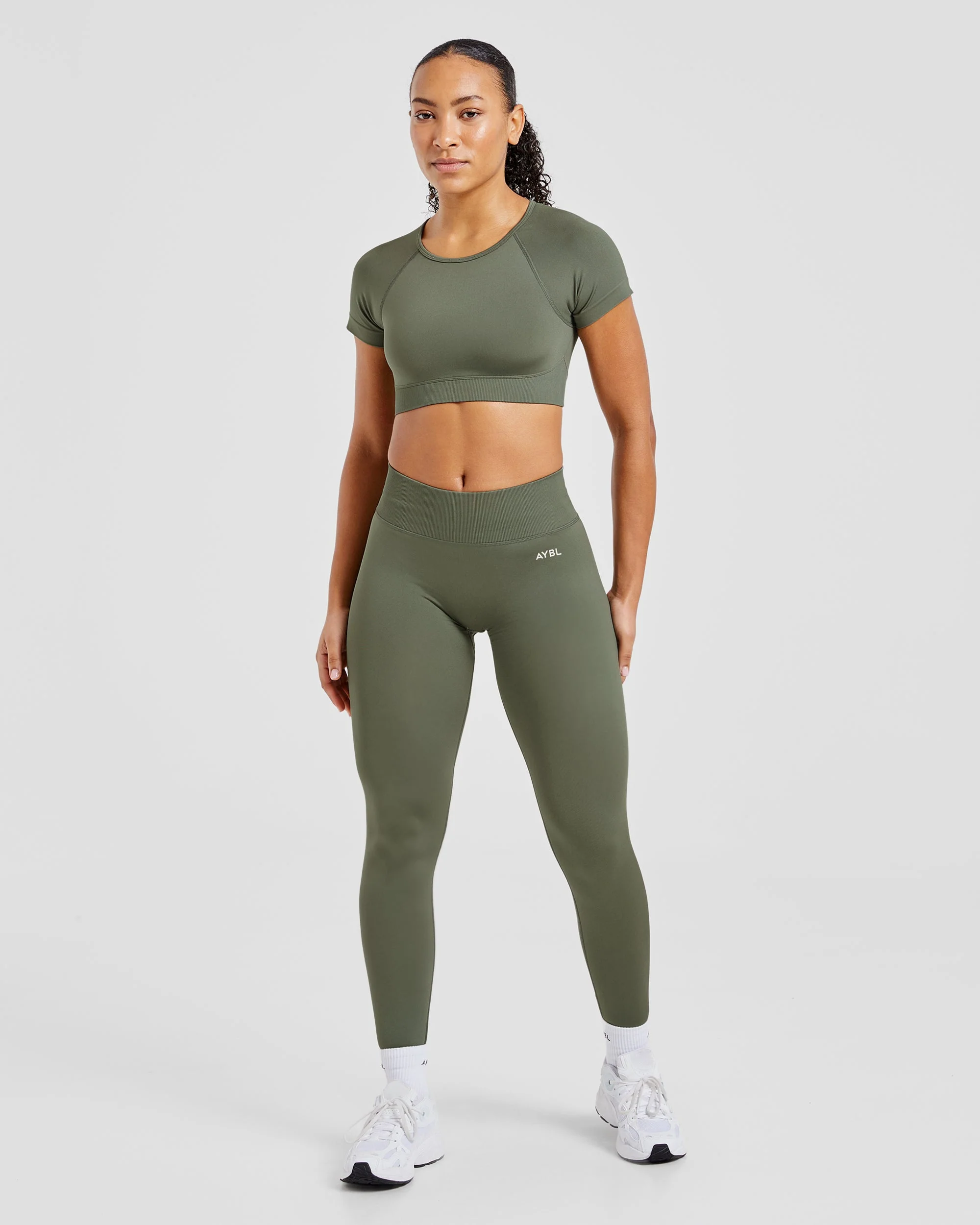 Adapt Seamless Crop Top - Vert - Image 3