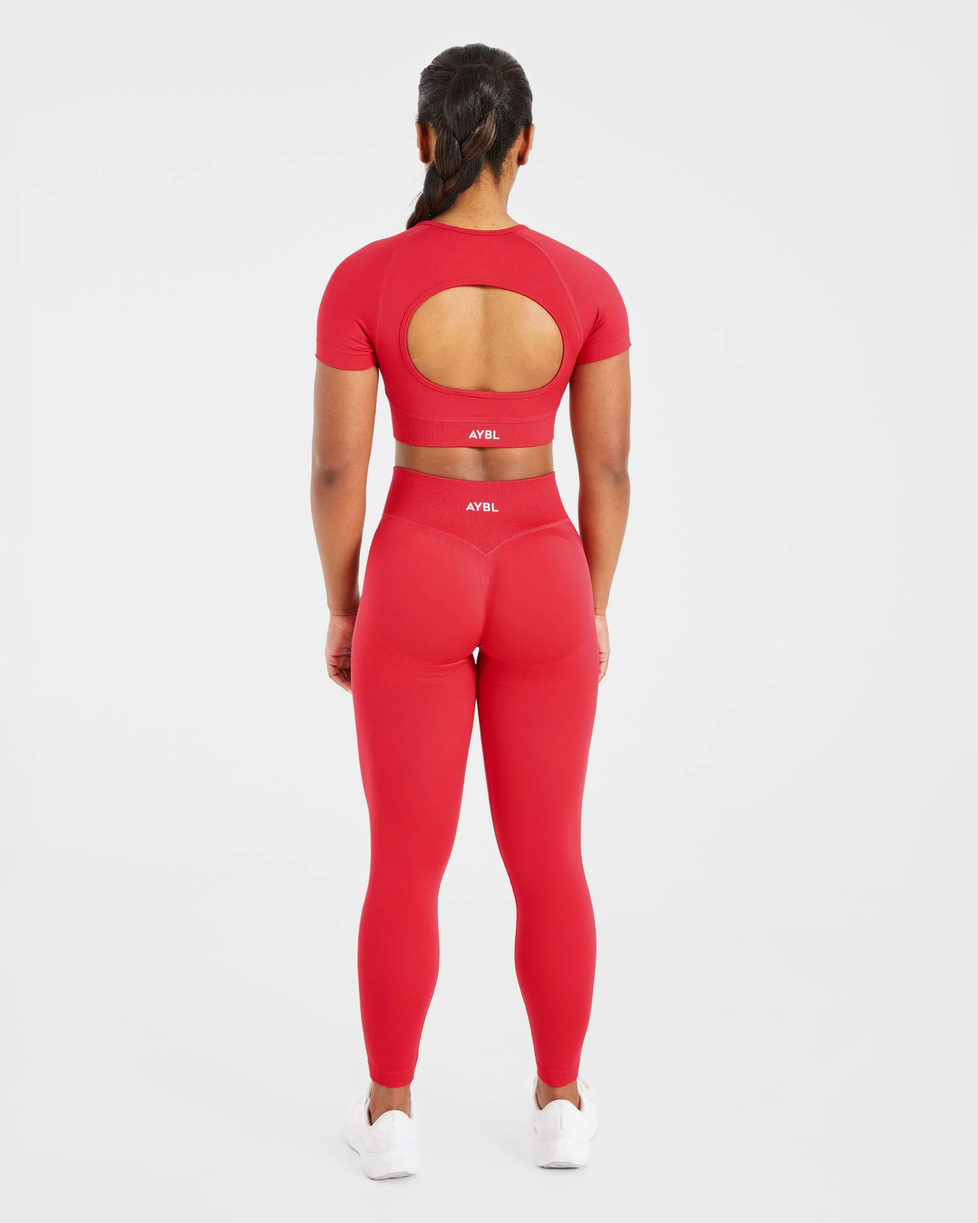 Adapt Seamless Crop Top - Salsa Rouge - Image 4