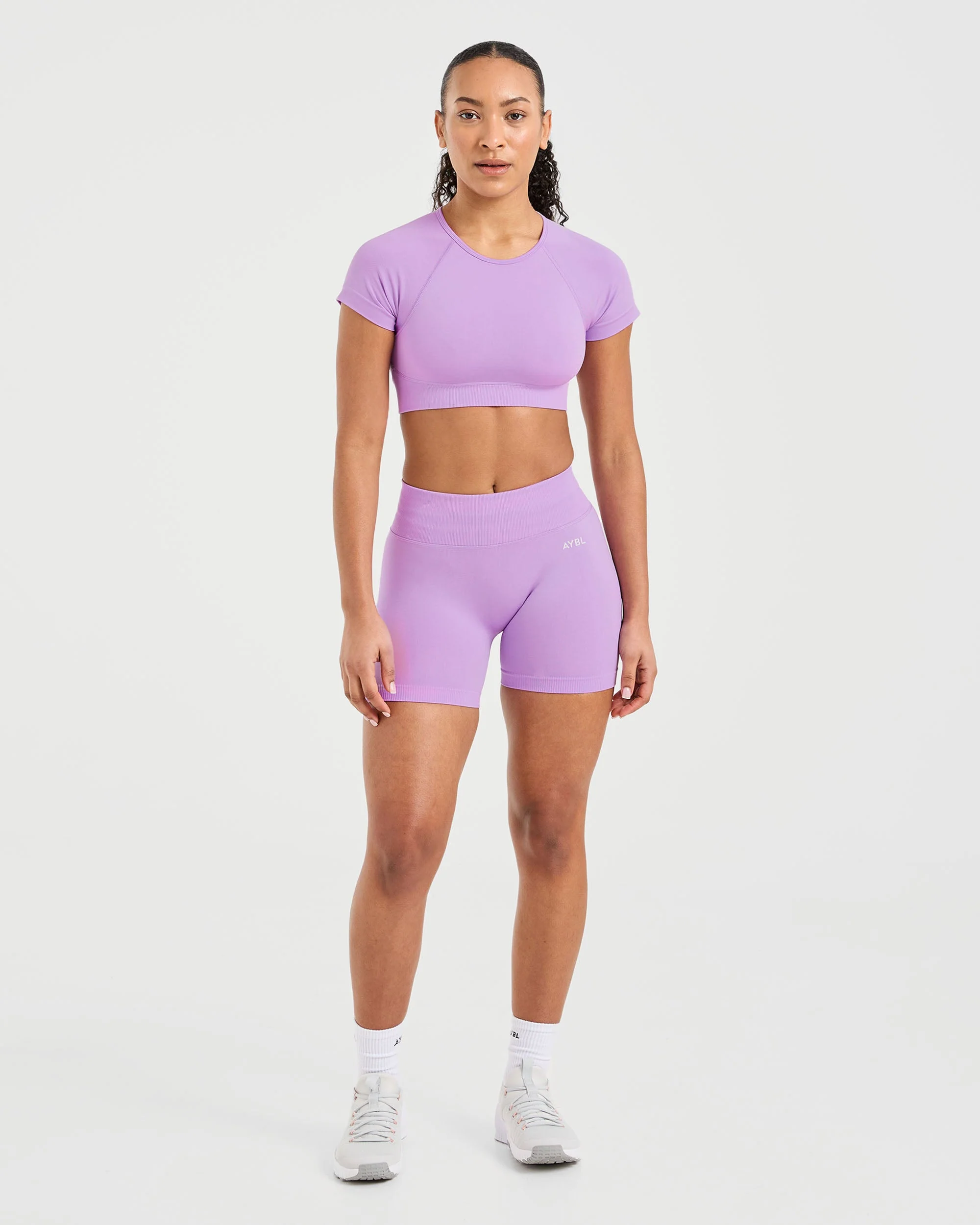 Adapt Seamless Crop Top - Spring Lilac - Image 3