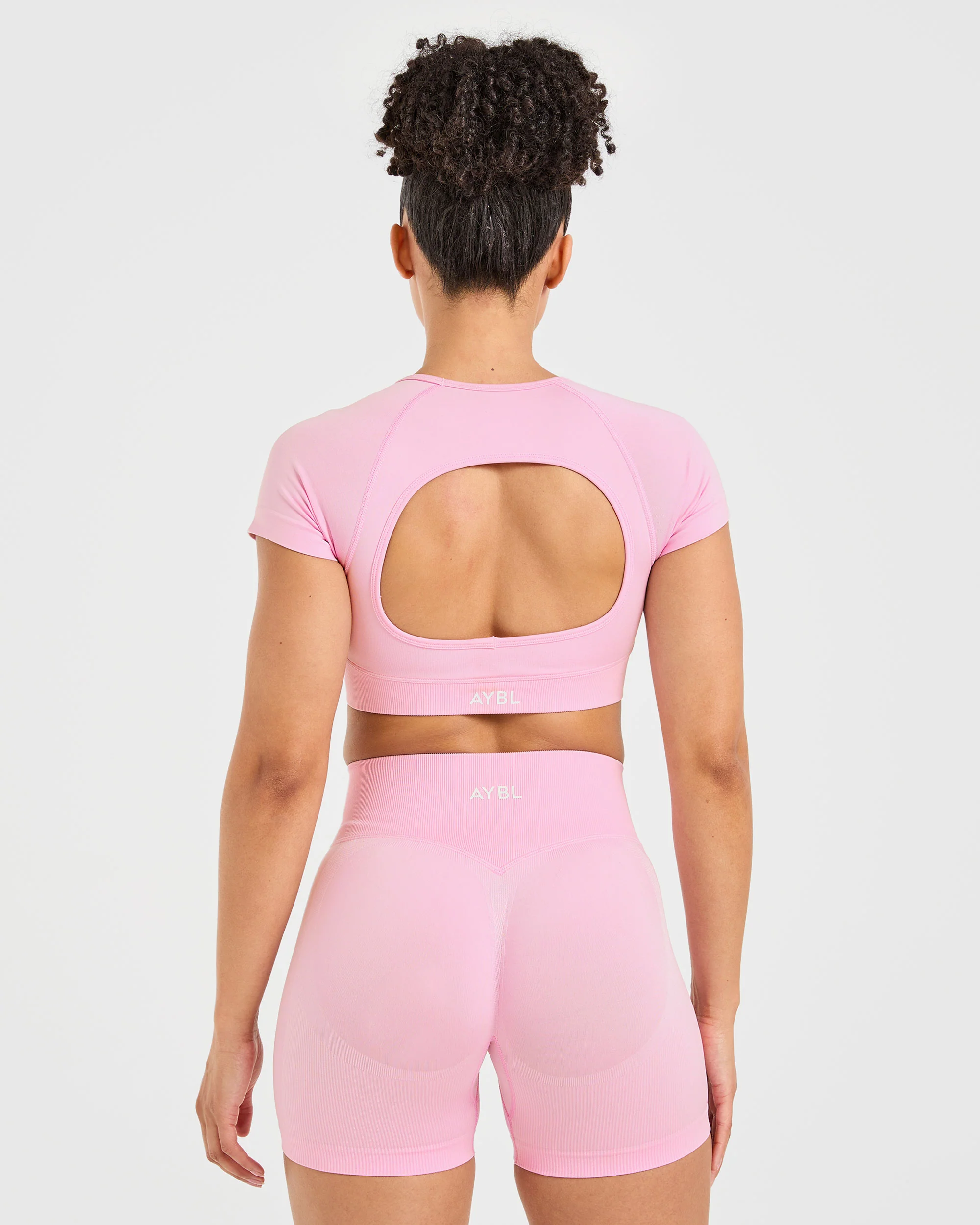 Adapt Seamless Crop Top - Spring Rose - Image 2