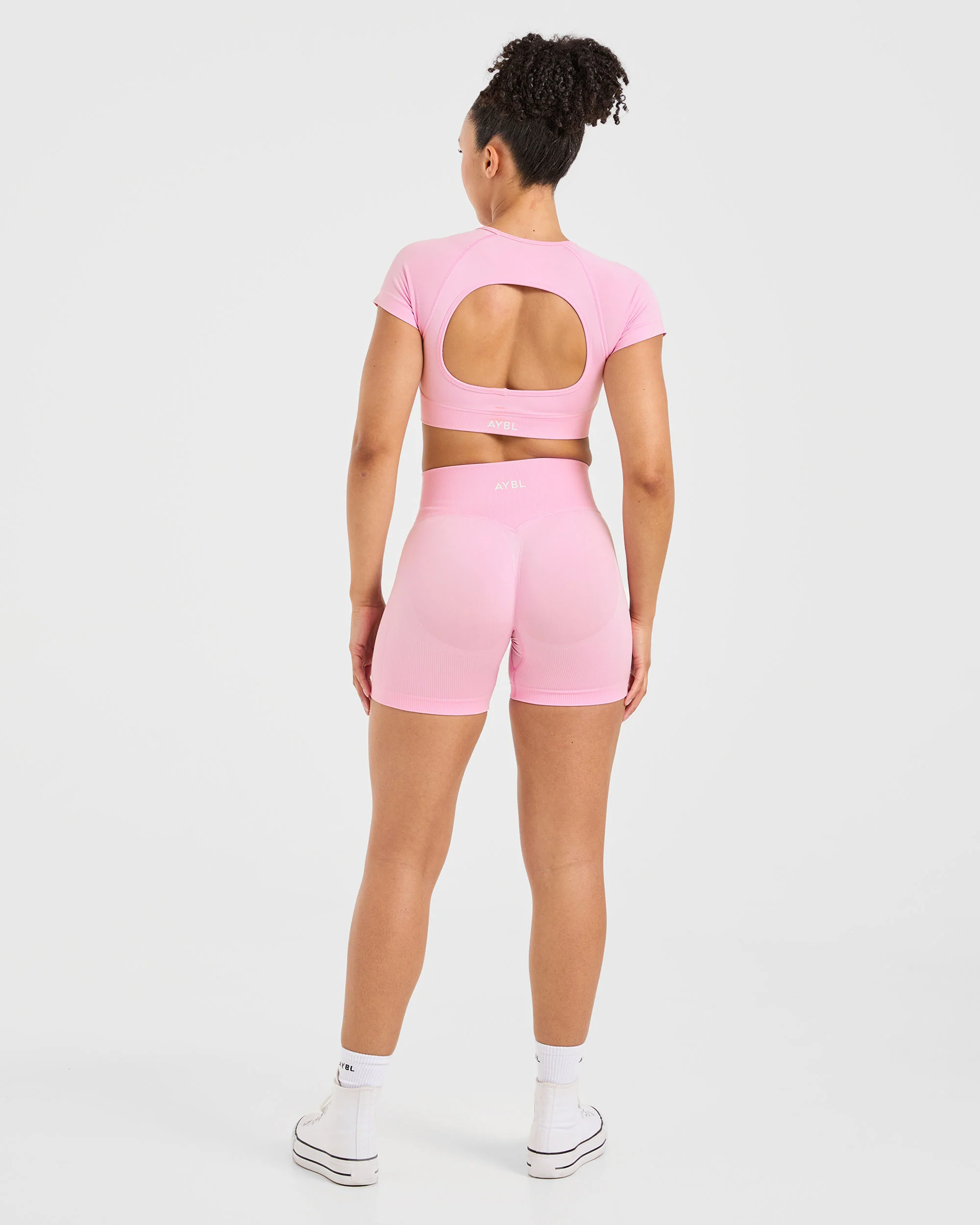 Adapt Seamless Crop Top - Spring Rose - Image 4