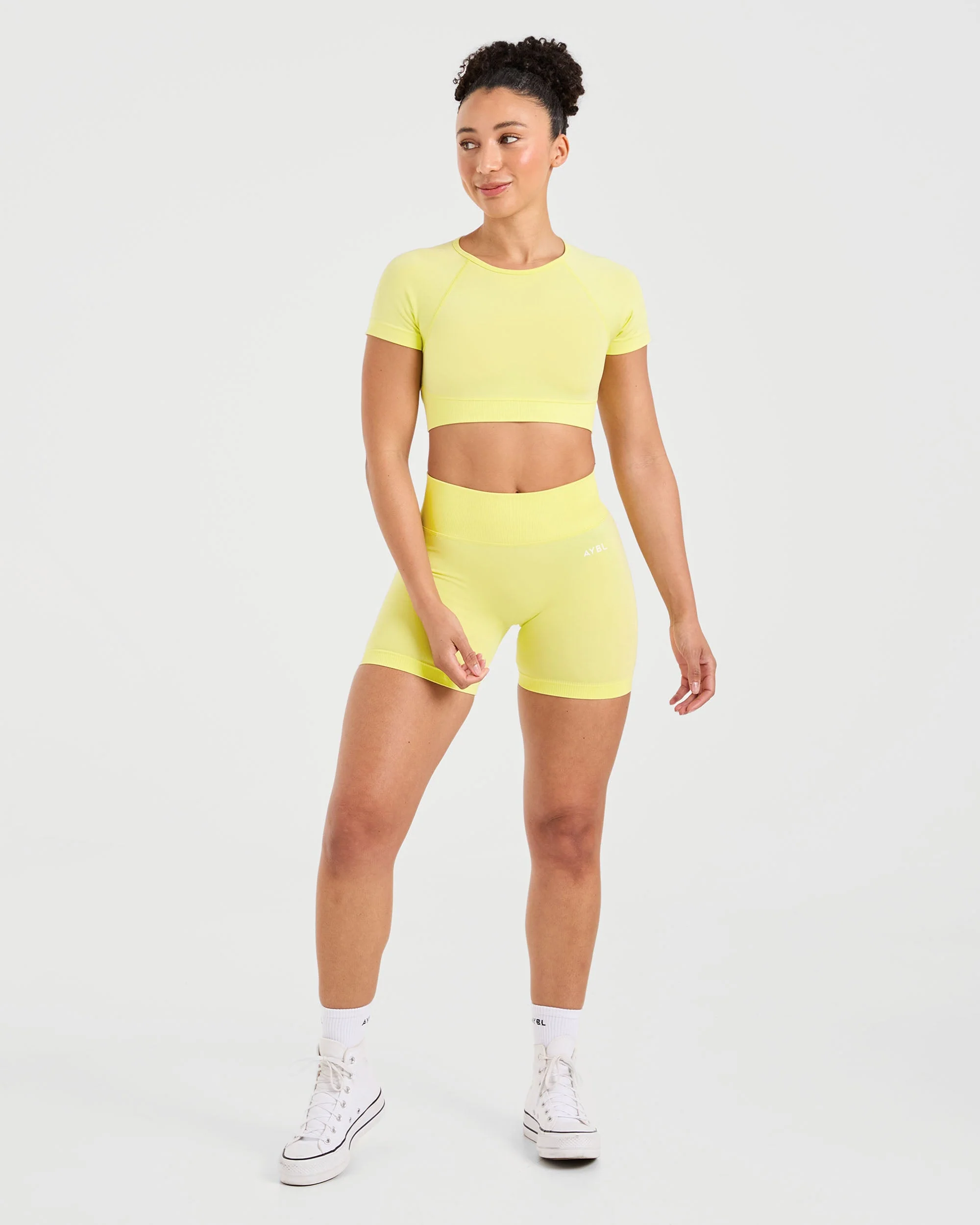 Adapt Seamless Crop Top - Spring Jaune - Image 3