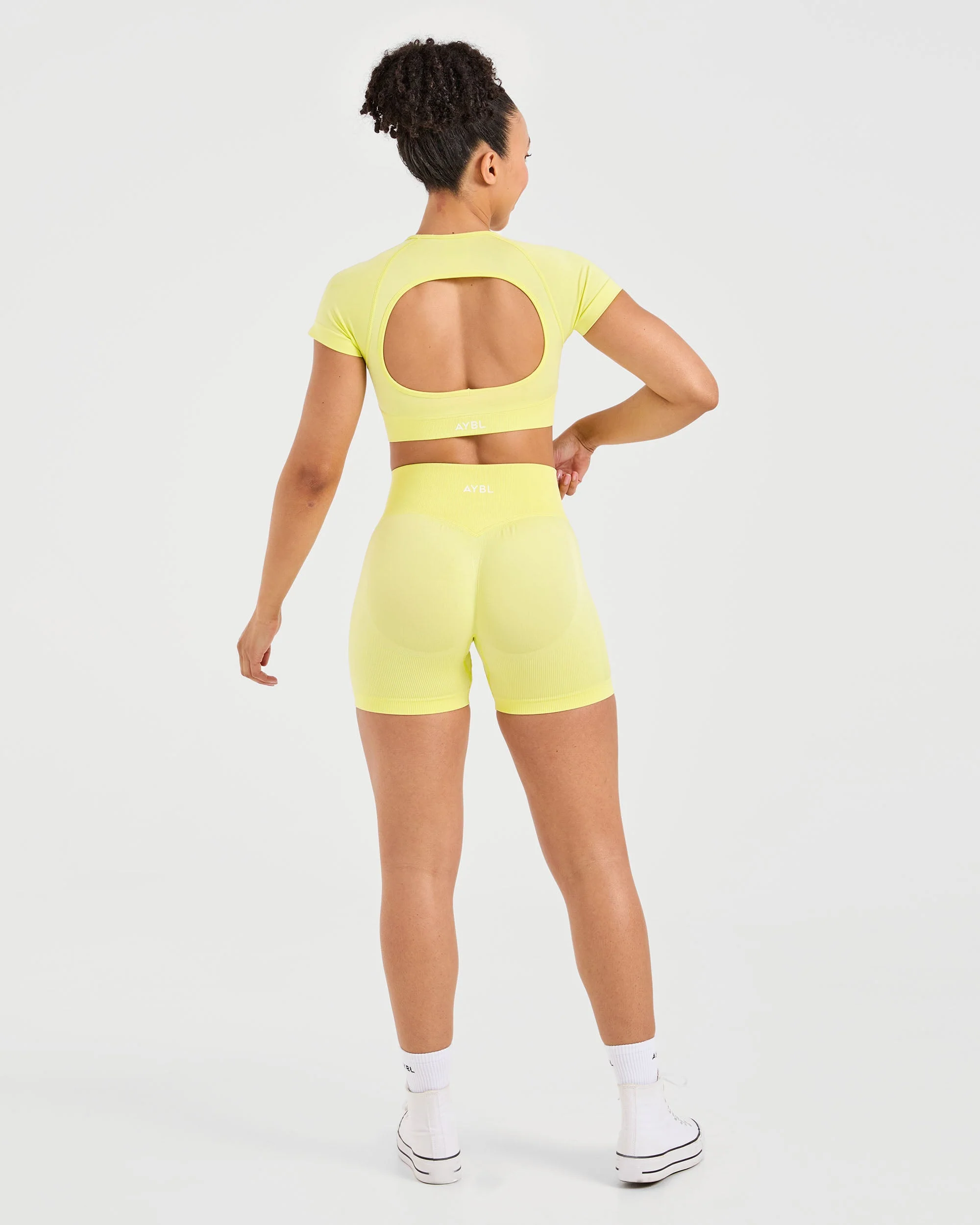 Adapt Seamless Crop Top - Spring Jaune - Image 4