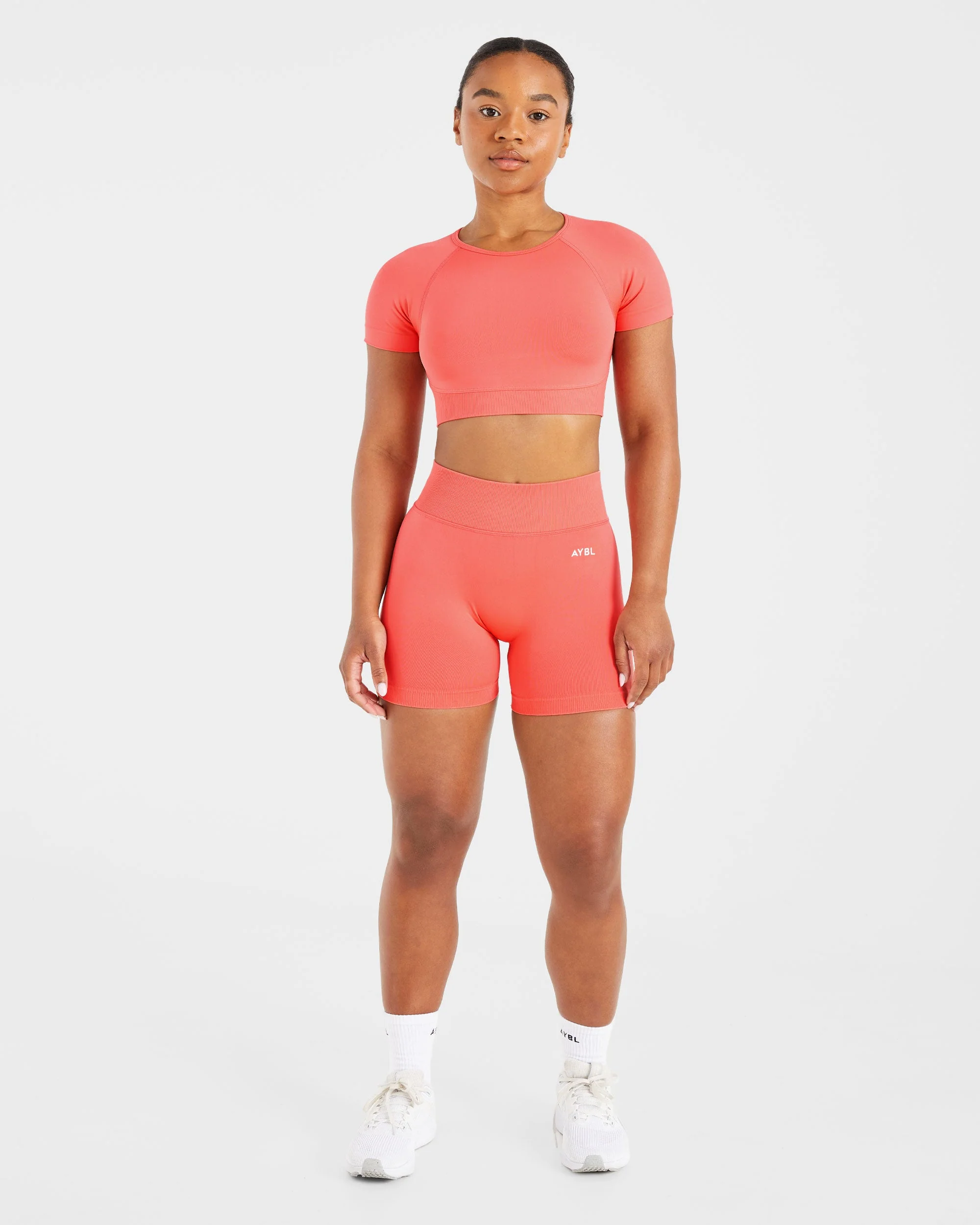 Adapt Seamless Crop Top - Summer Pêche - Image 3
