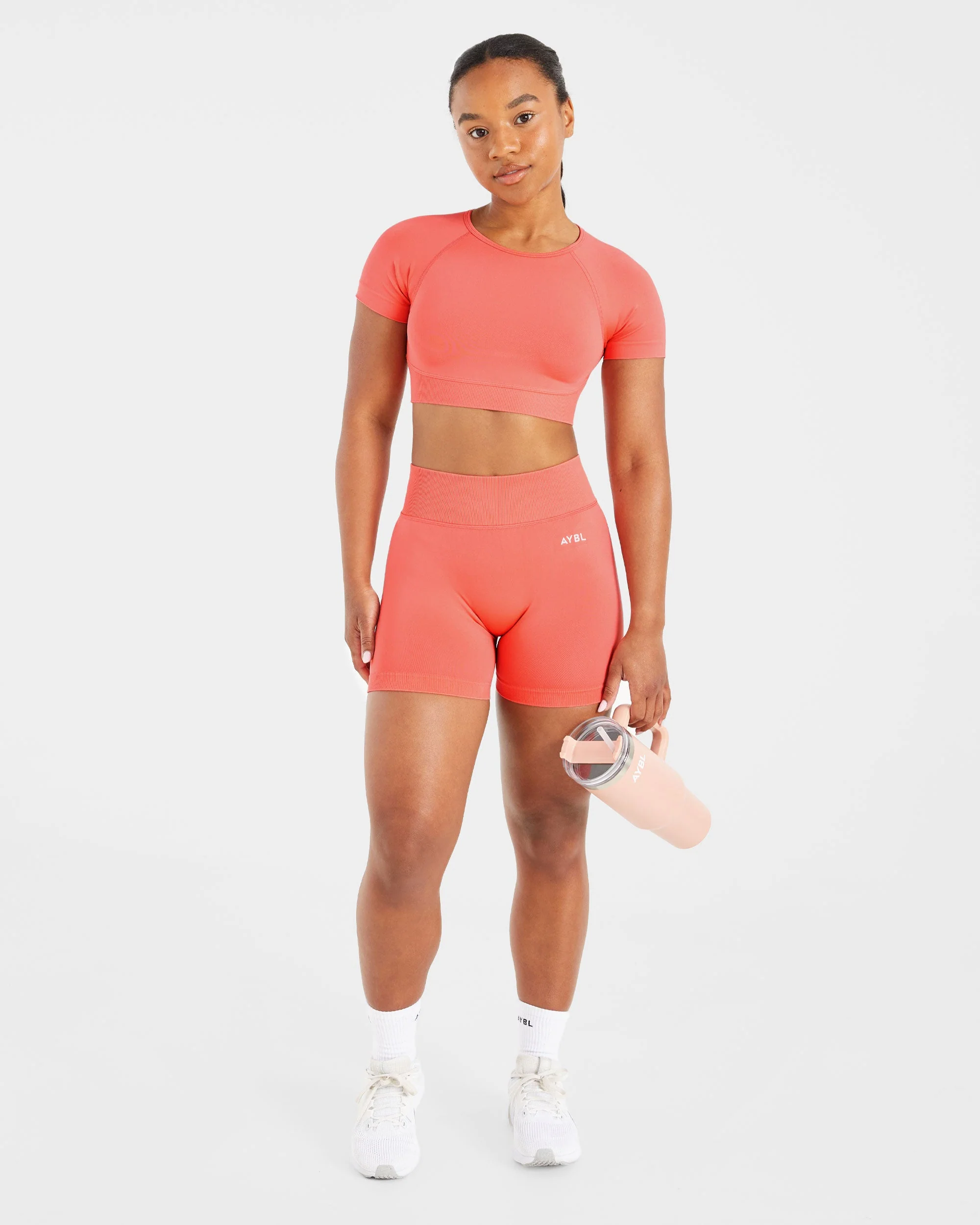 Adapt Seamless Crop Top - Summer Pêche - Image 7