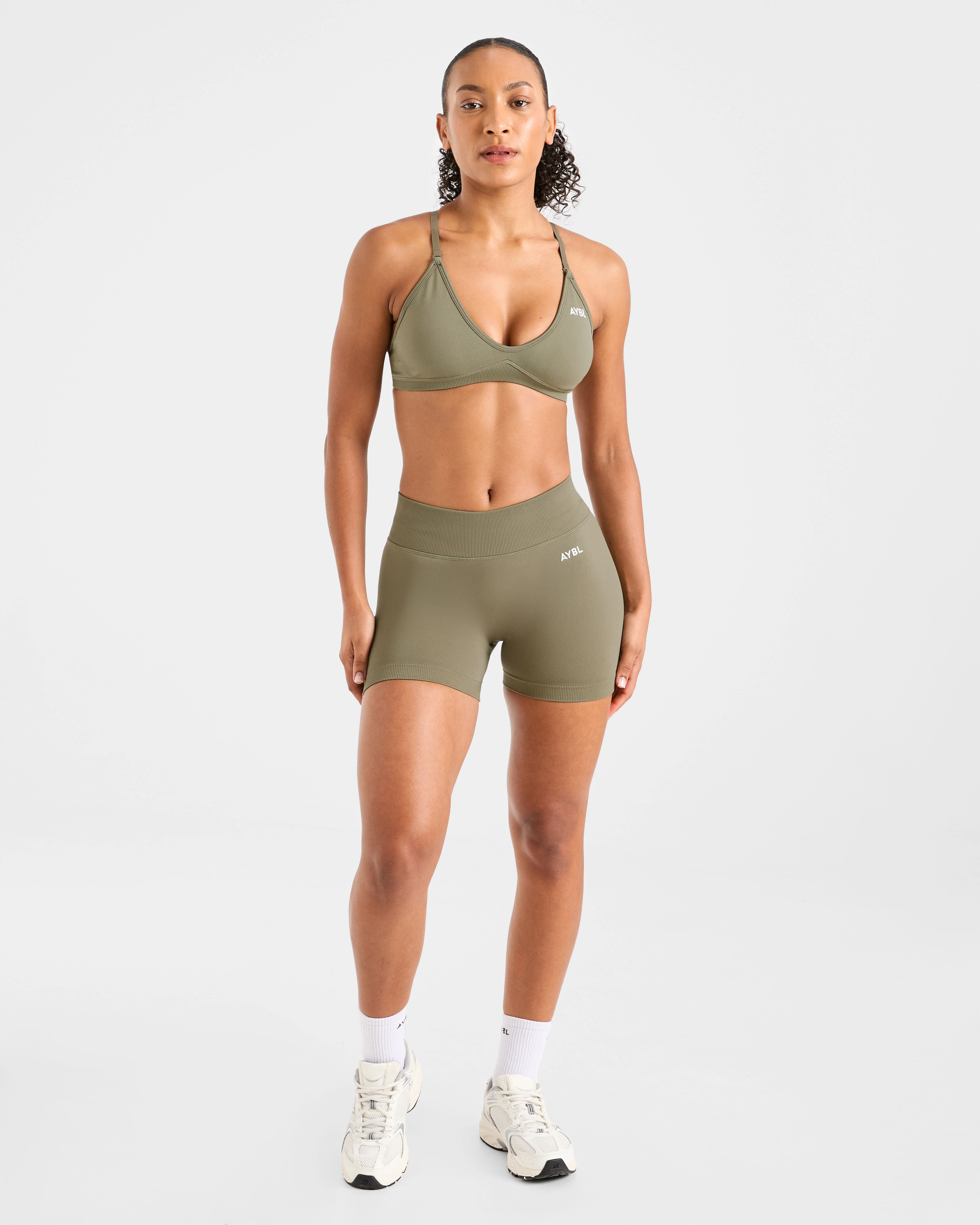 Adapt Seamless Shorts | 4.5" - Muted Olive - Image 3