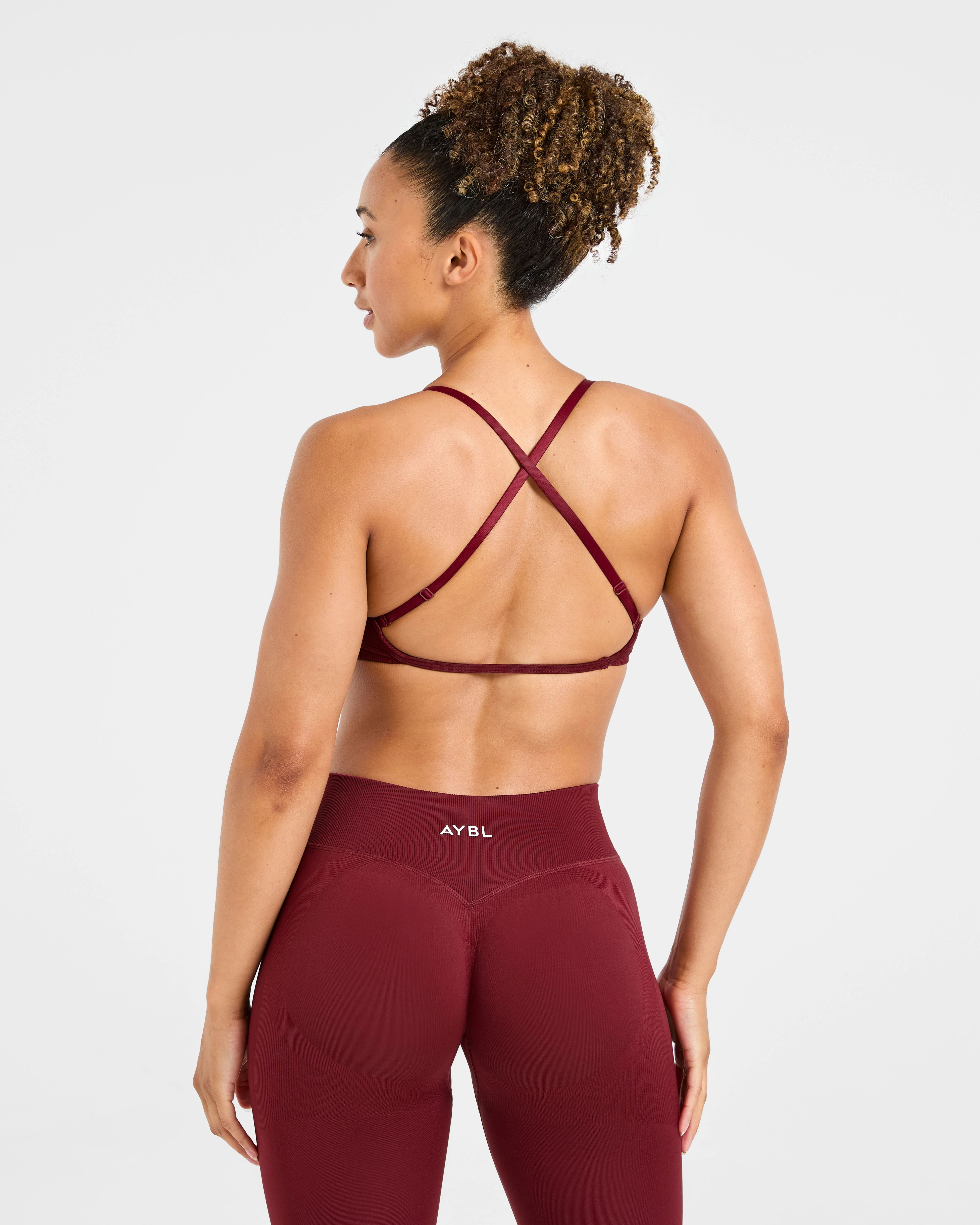 Adapt Seamless Strappy Sports Bra - Autumn Rouge - Image 2