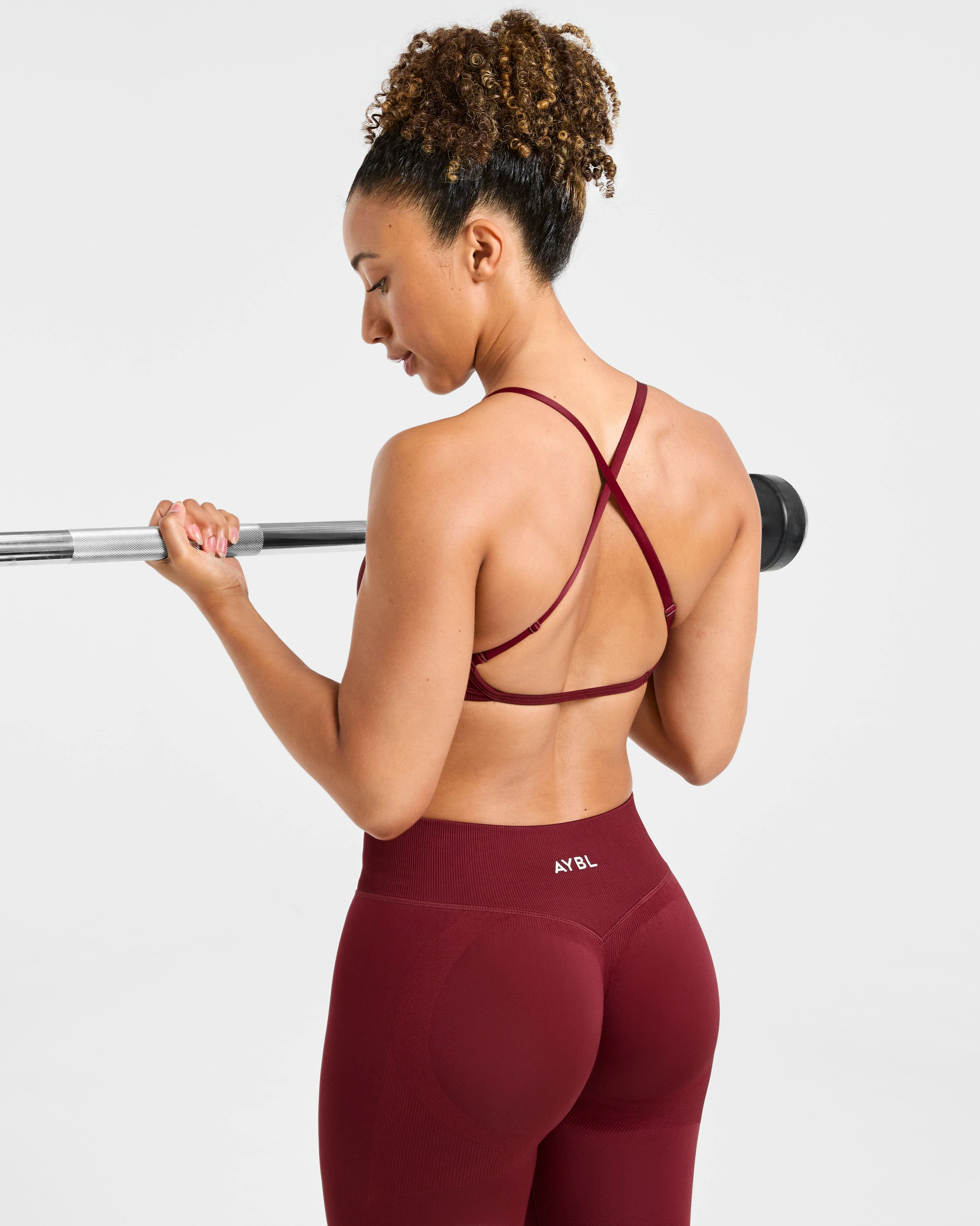 Adapt Seamless Strappy Sports Bra - Autumn Rouge - Image 7