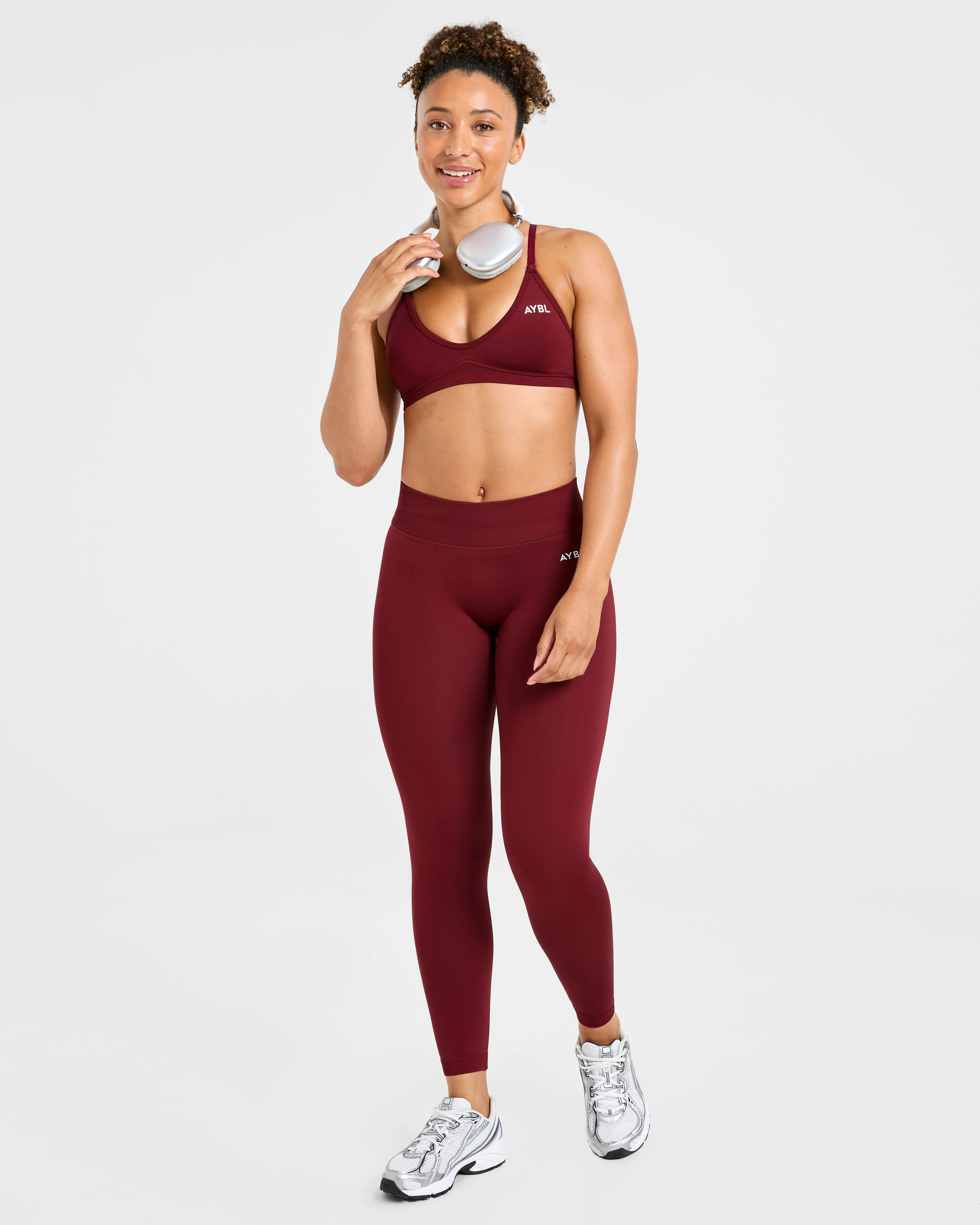 Adapt Seamless Strappy Sports Bra - Autumn Rouge - Image 8