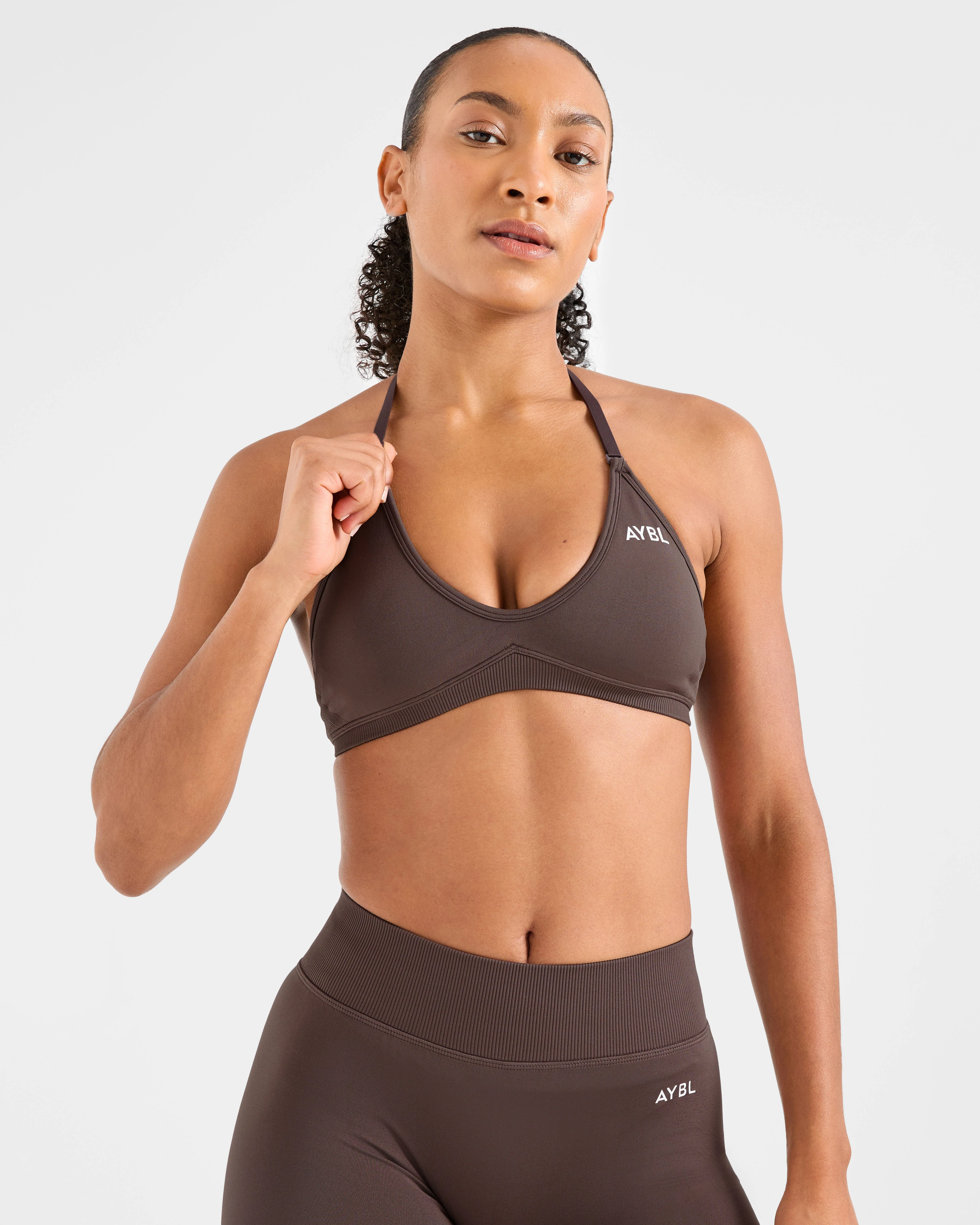 Adapt Seamless Strappy Sports Bra - Marron - Image 8