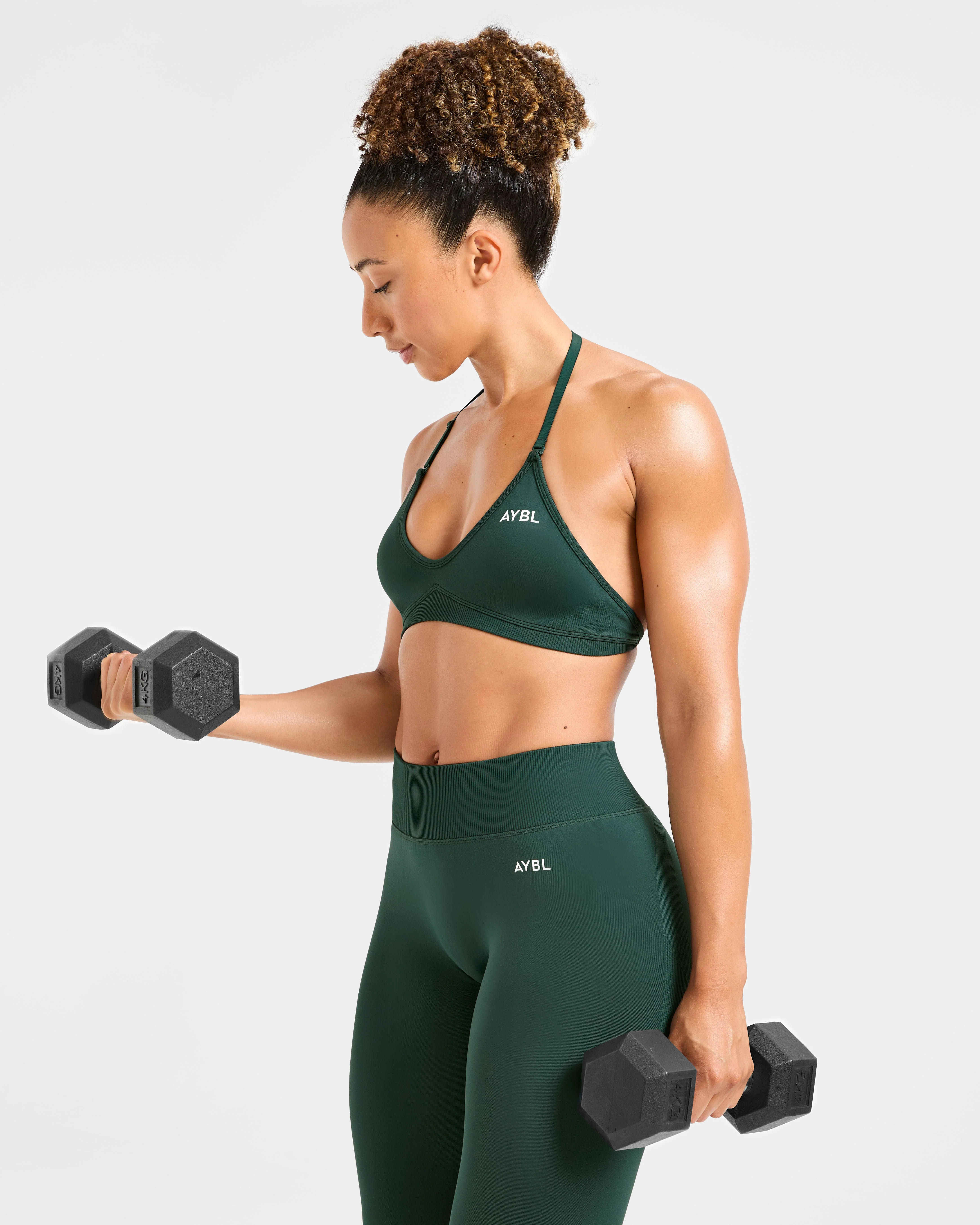 Adapt Seamless Strappy Sports Bra - Deep Forest - Image 7