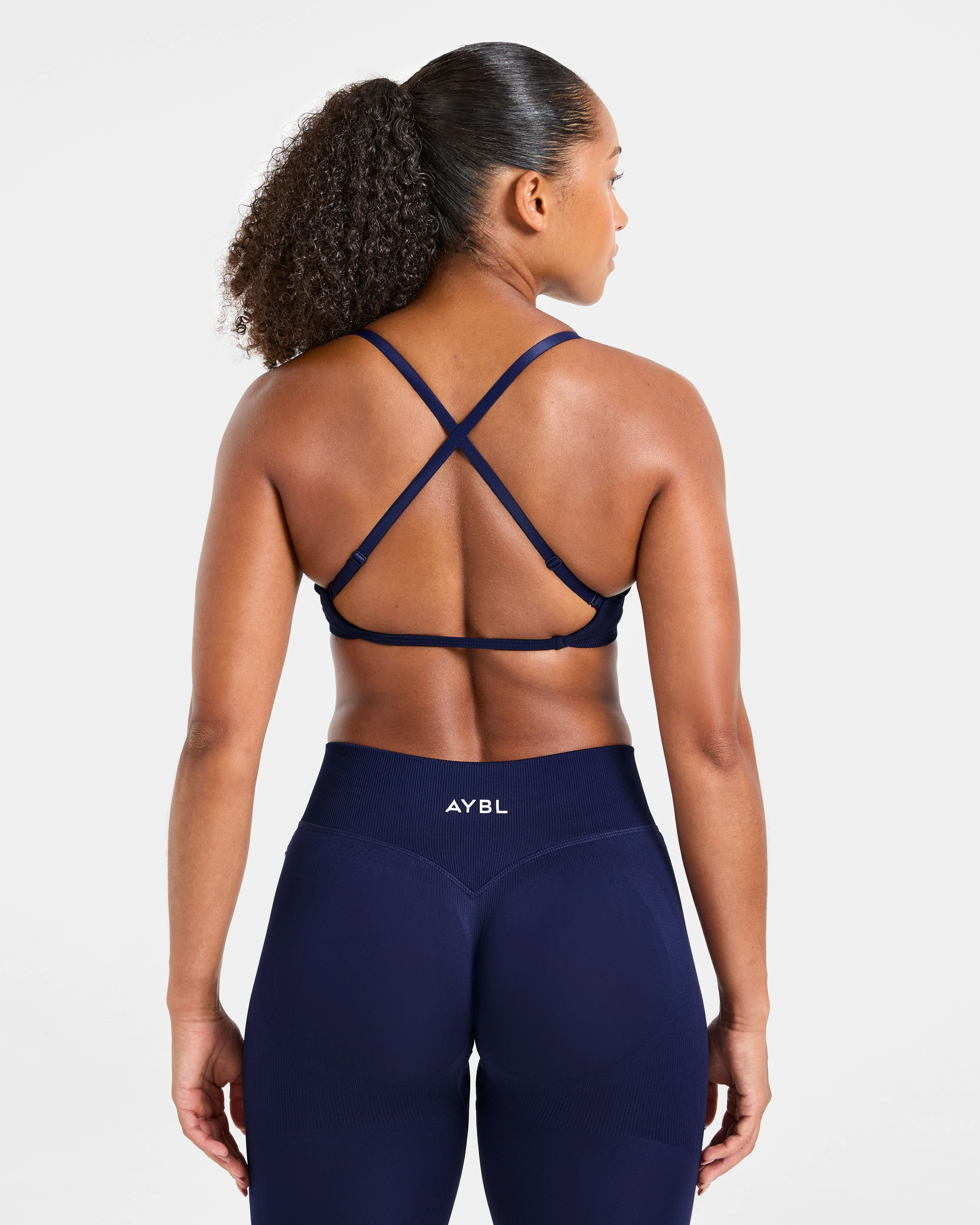Adapt Seamless Strappy Sports Bra - Deep Navy - Image 2