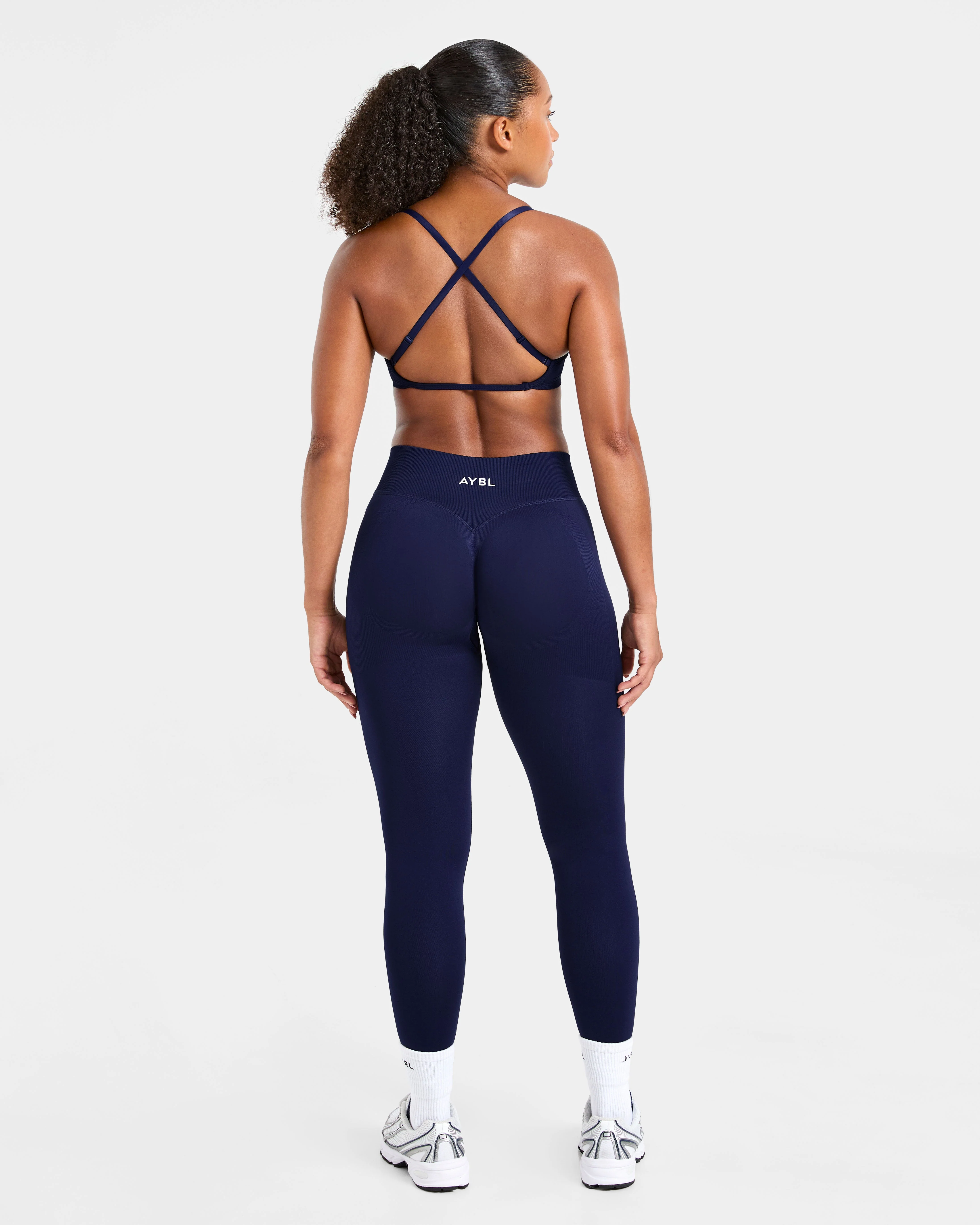 Adapt Seamless Strappy Sports Bra - Deep Navy - Image 4