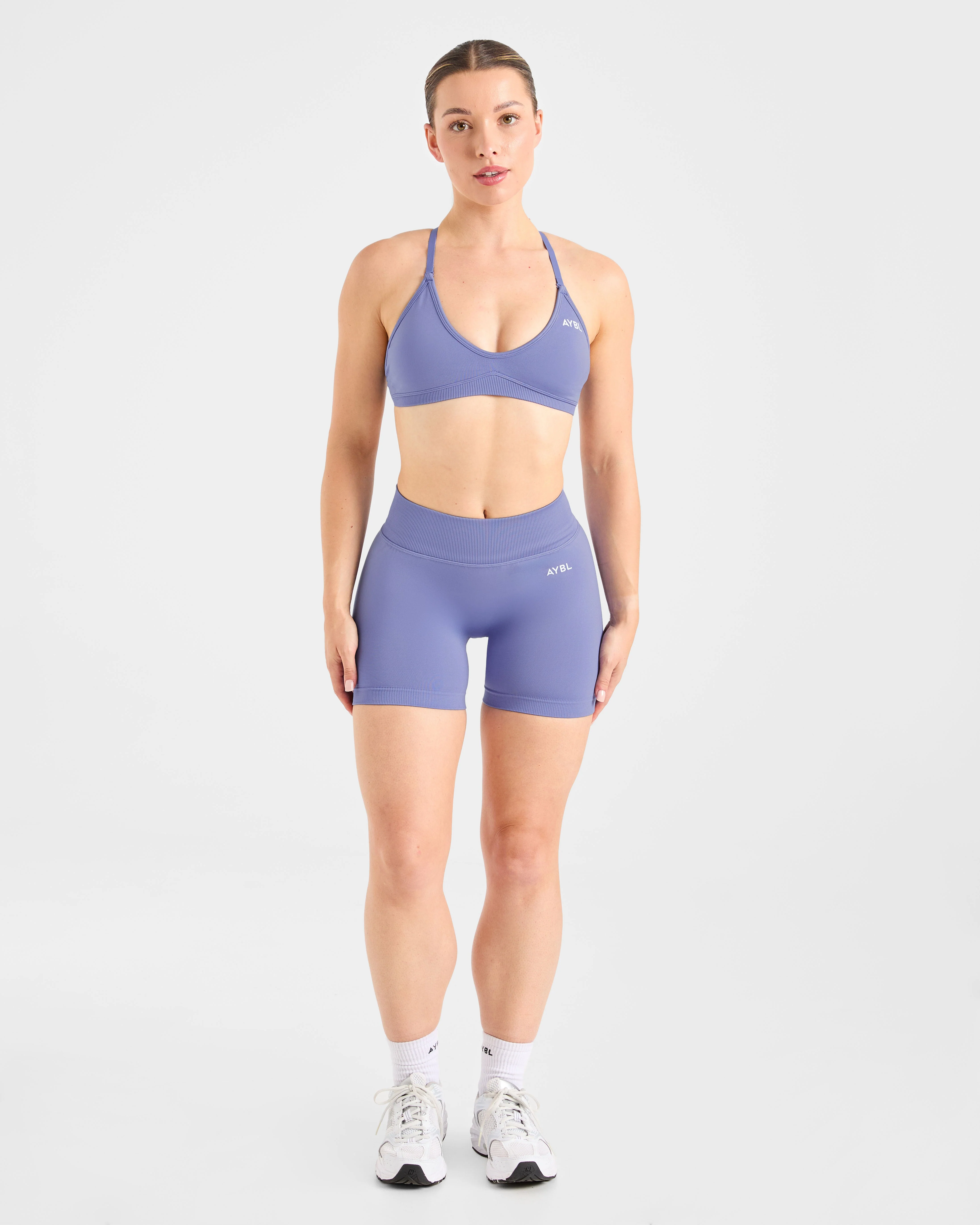 Adapt Seamless Strappy Sports Bra - Iris Bleu - Image 3