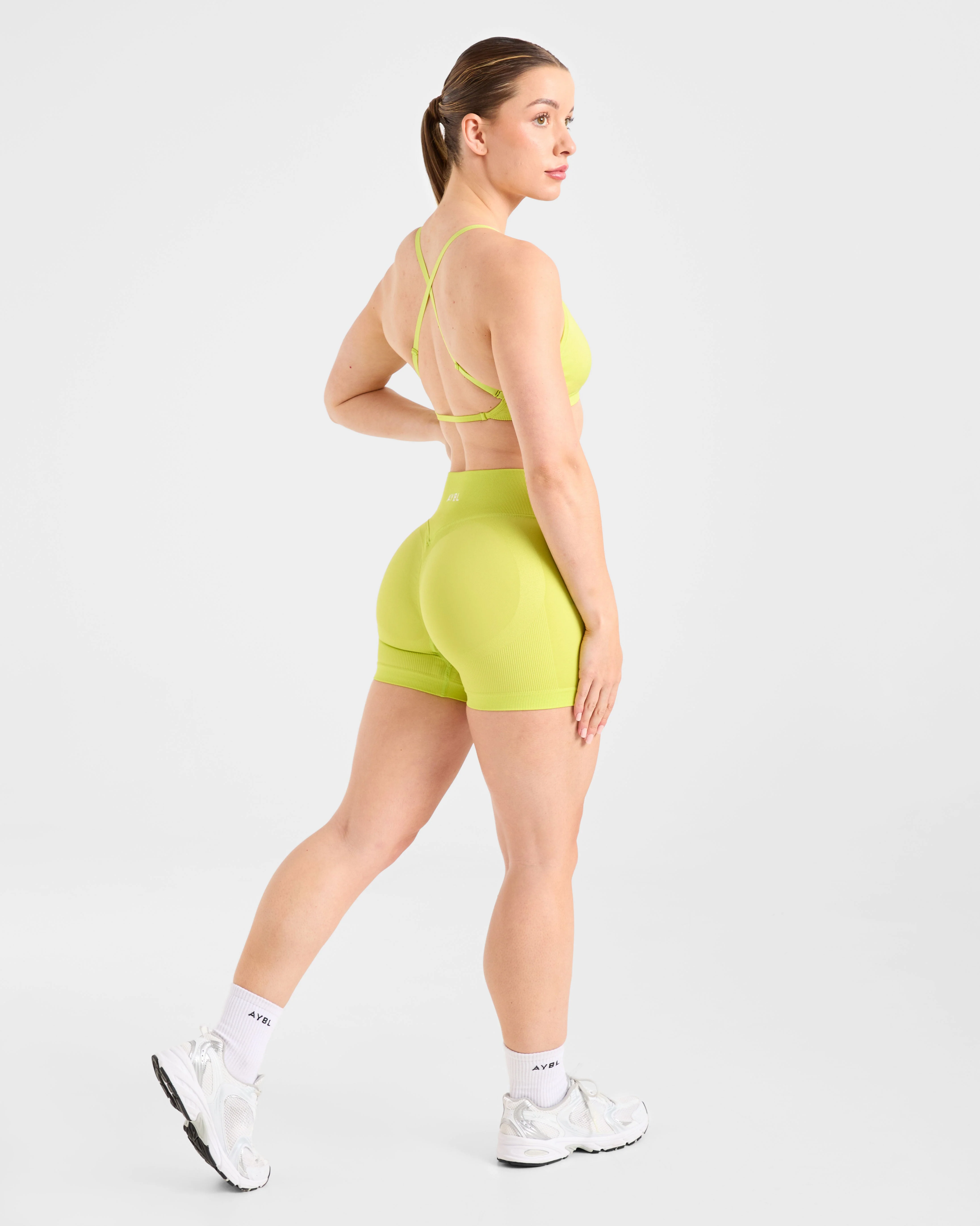 Adapt Seamless Strappy Sports Bra - Lime Vert - Image 4