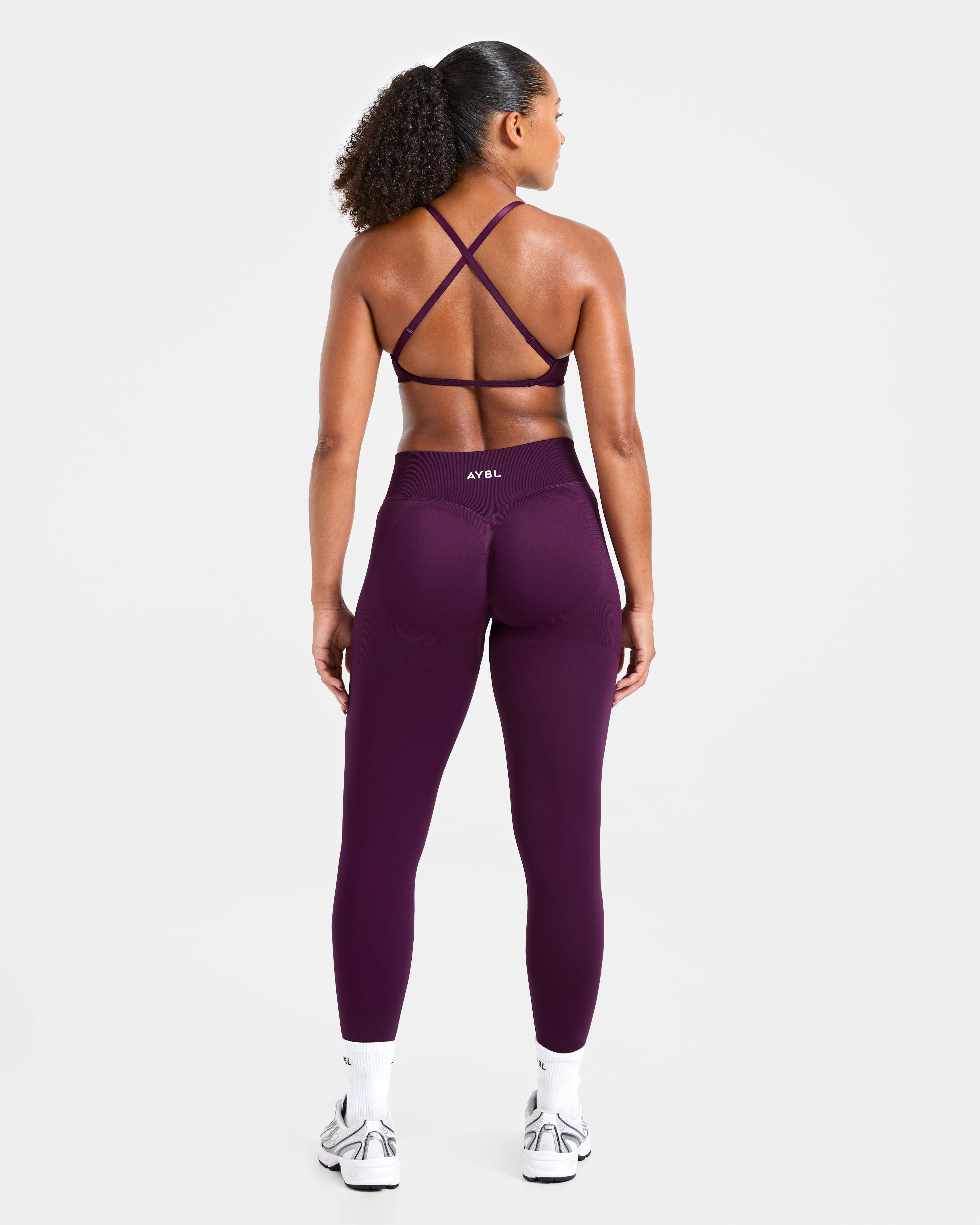 Adapt Seamless Strappy Sports Bra - Midnight Plum - Image 4