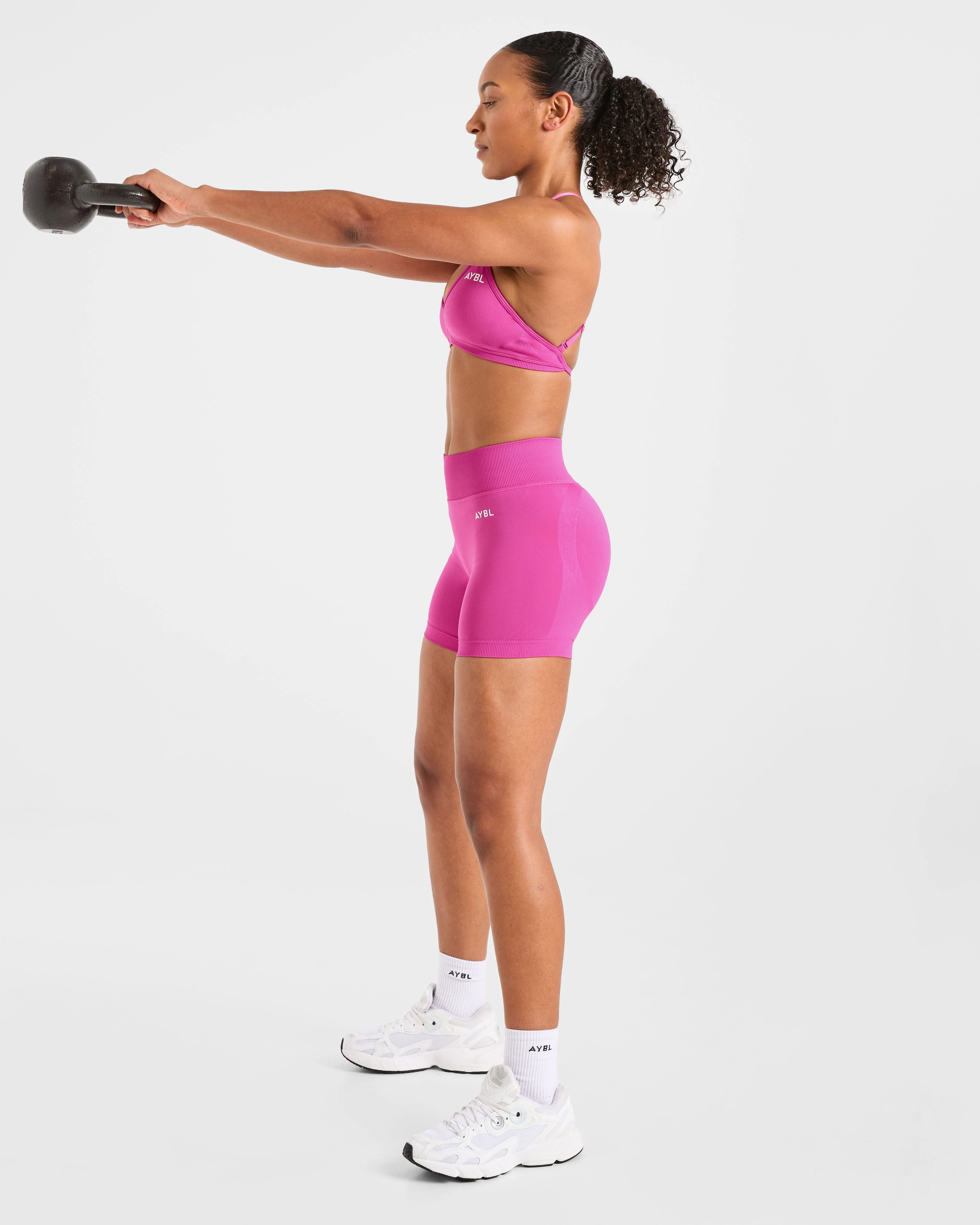 Adapt Seamless Strappy Sports Bra - Rose - Image 7