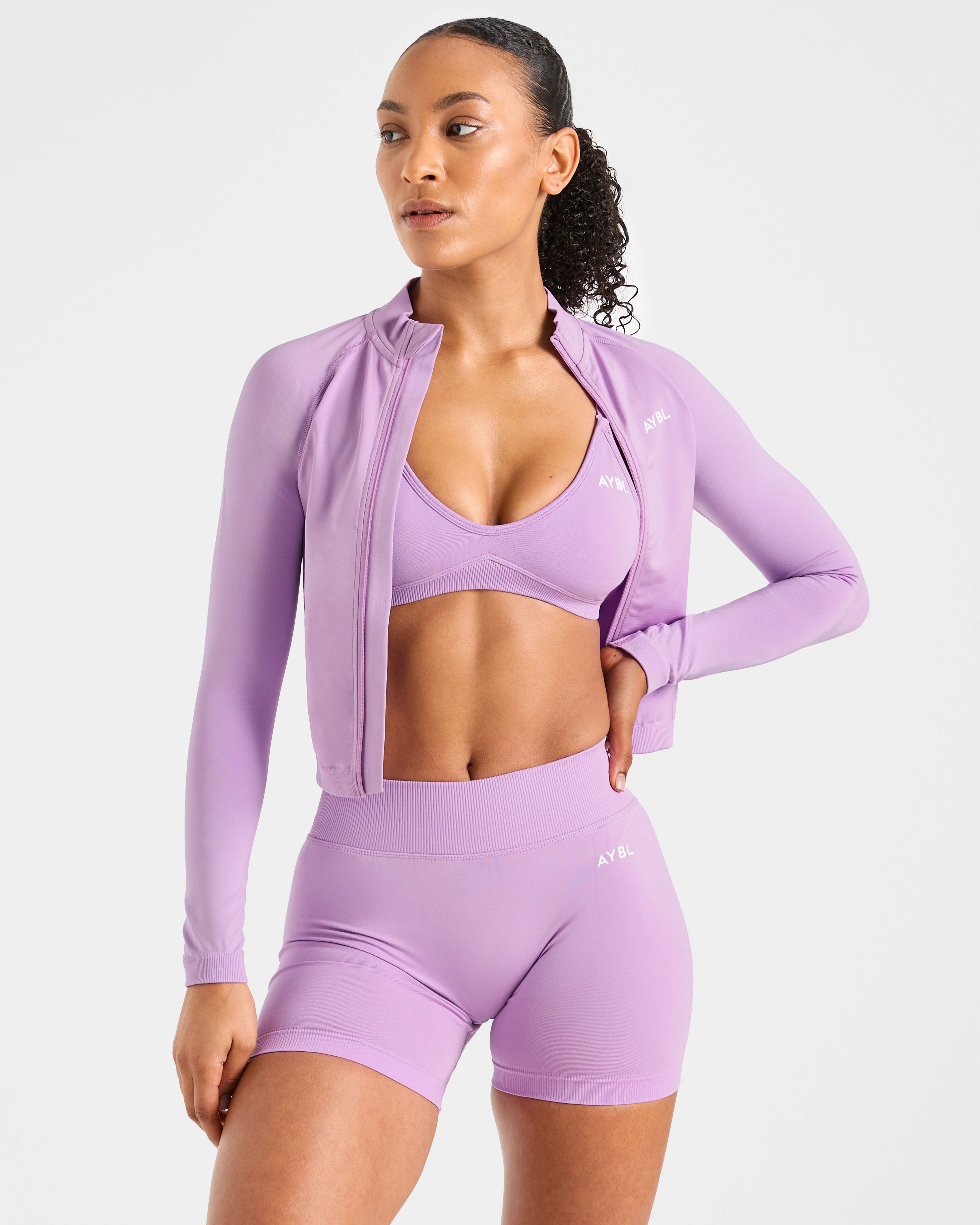 Adapt Seamless Strappy Sports Bra - Spring Lilac - Image 7