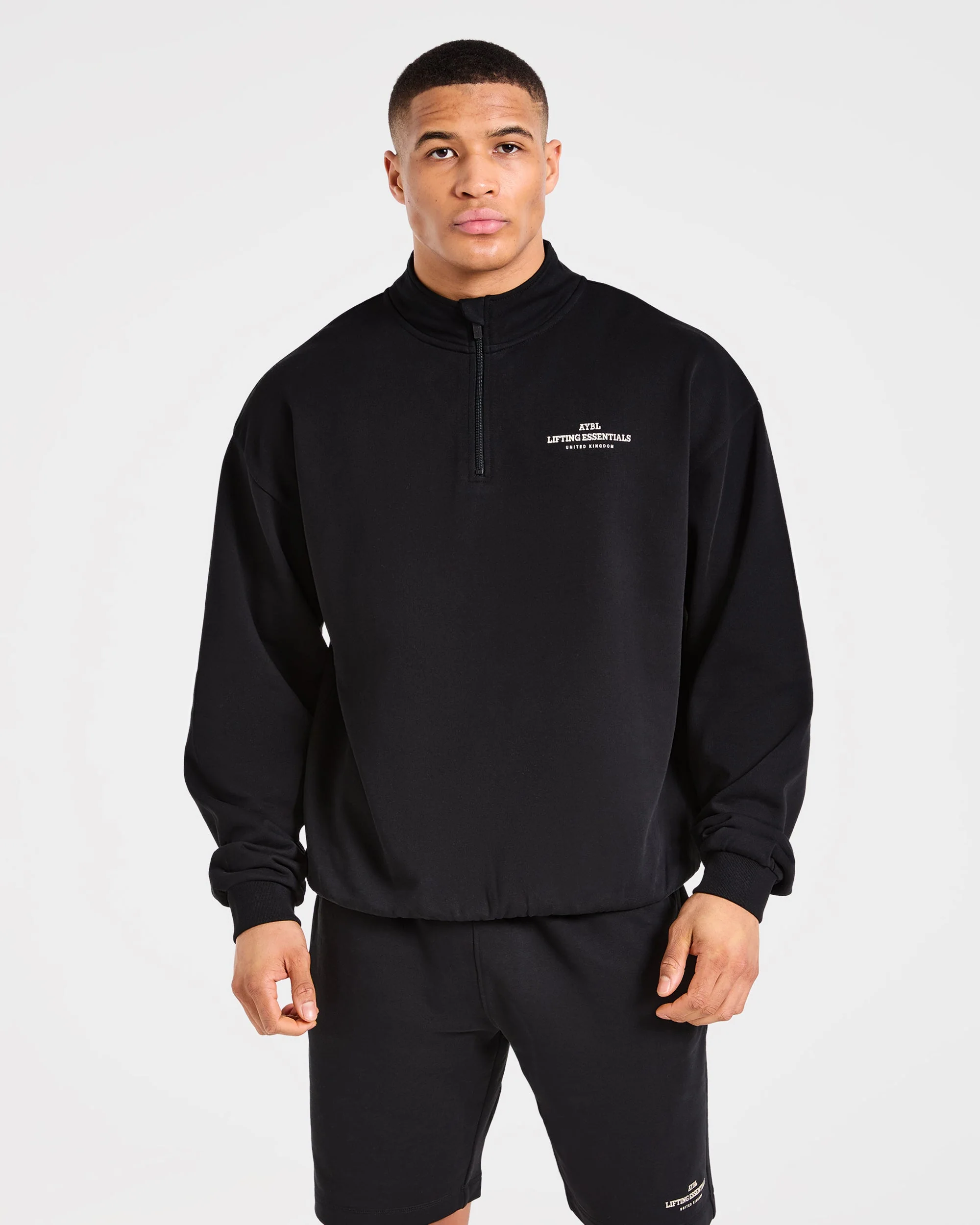 Apex Lifting Essentials 1/4 Zip Pullover - Noir/Crème - Image 2