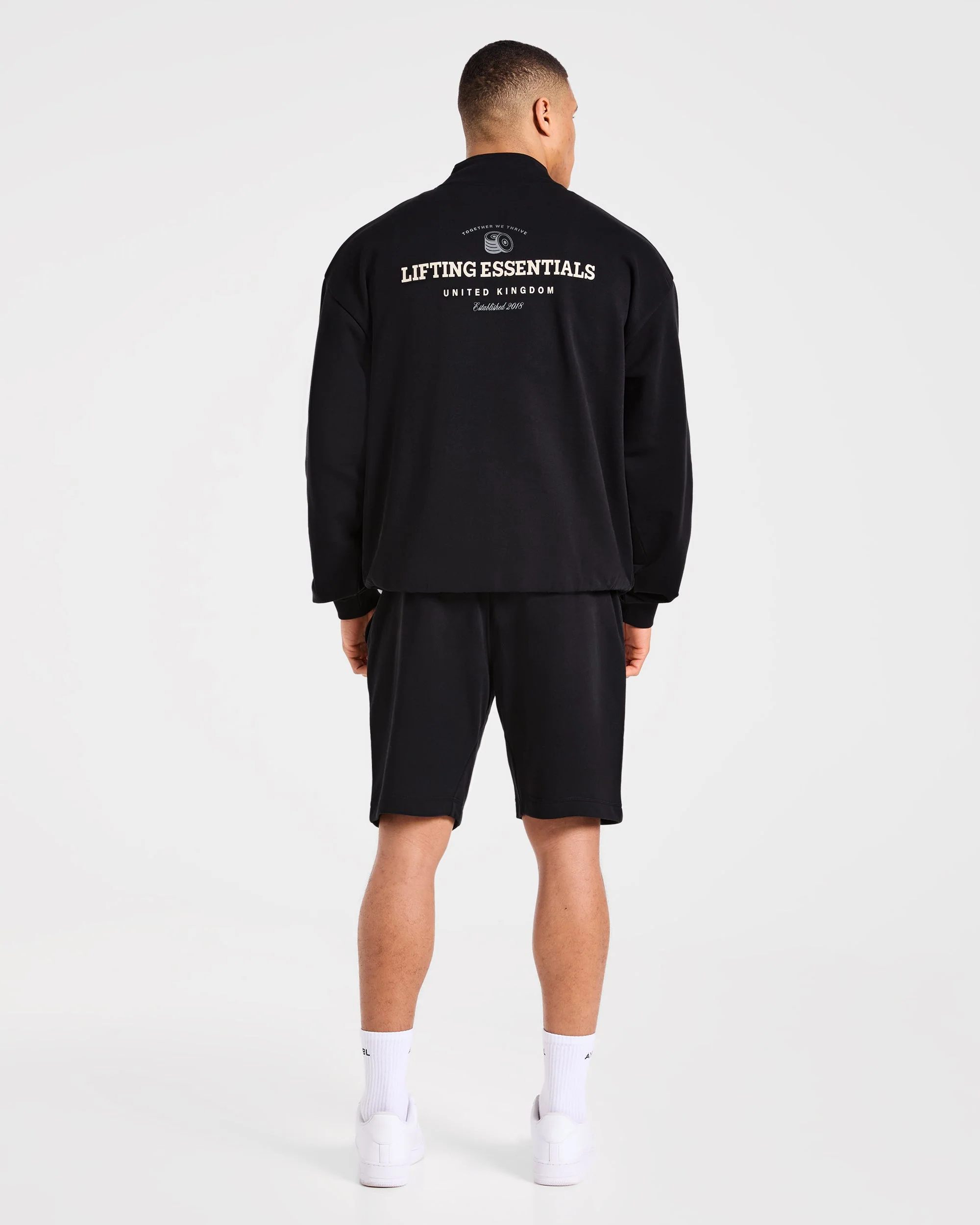Apex Lifting Essentials 1/4 Zip Pullover - Noir/Crème - Image 3