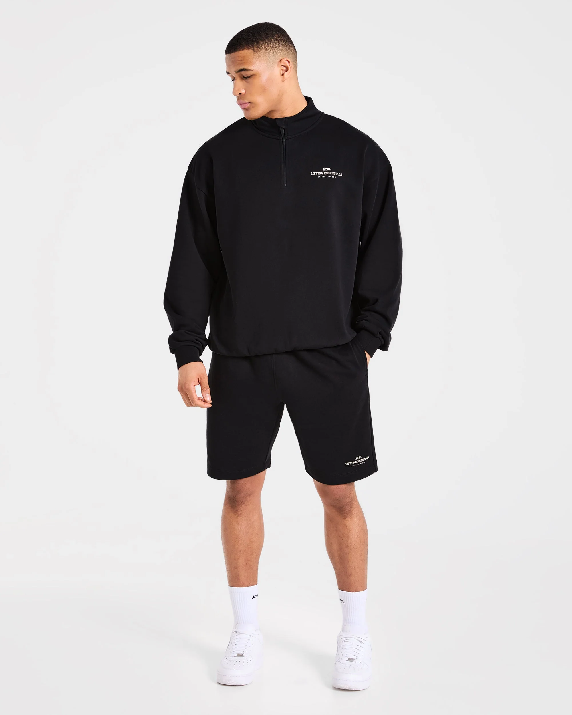 Apex Lifting Essentials 1/4 Zip Pullover - Noir/Crème - Image 4