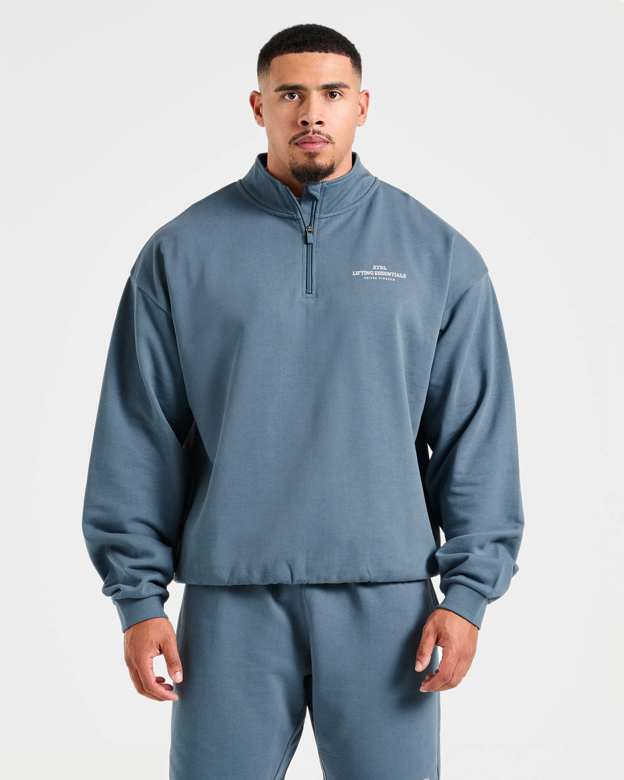 Apex Lifting Essentials 1/4 Zip Pullover - Titanium Bleu - Image 2