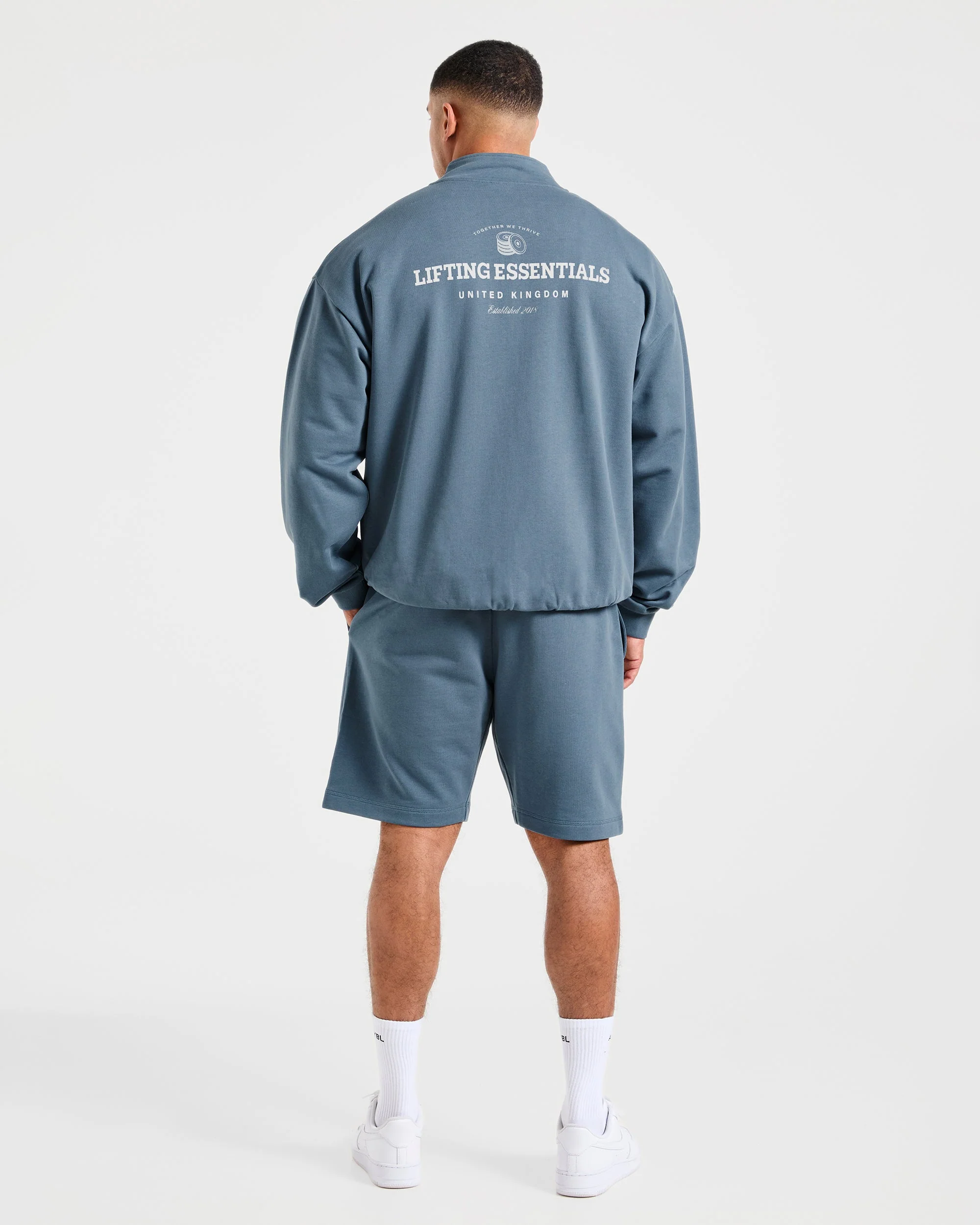 Apex Lifting Essentials 1/4 Zip Pullover - Titanium Bleu - Image 4