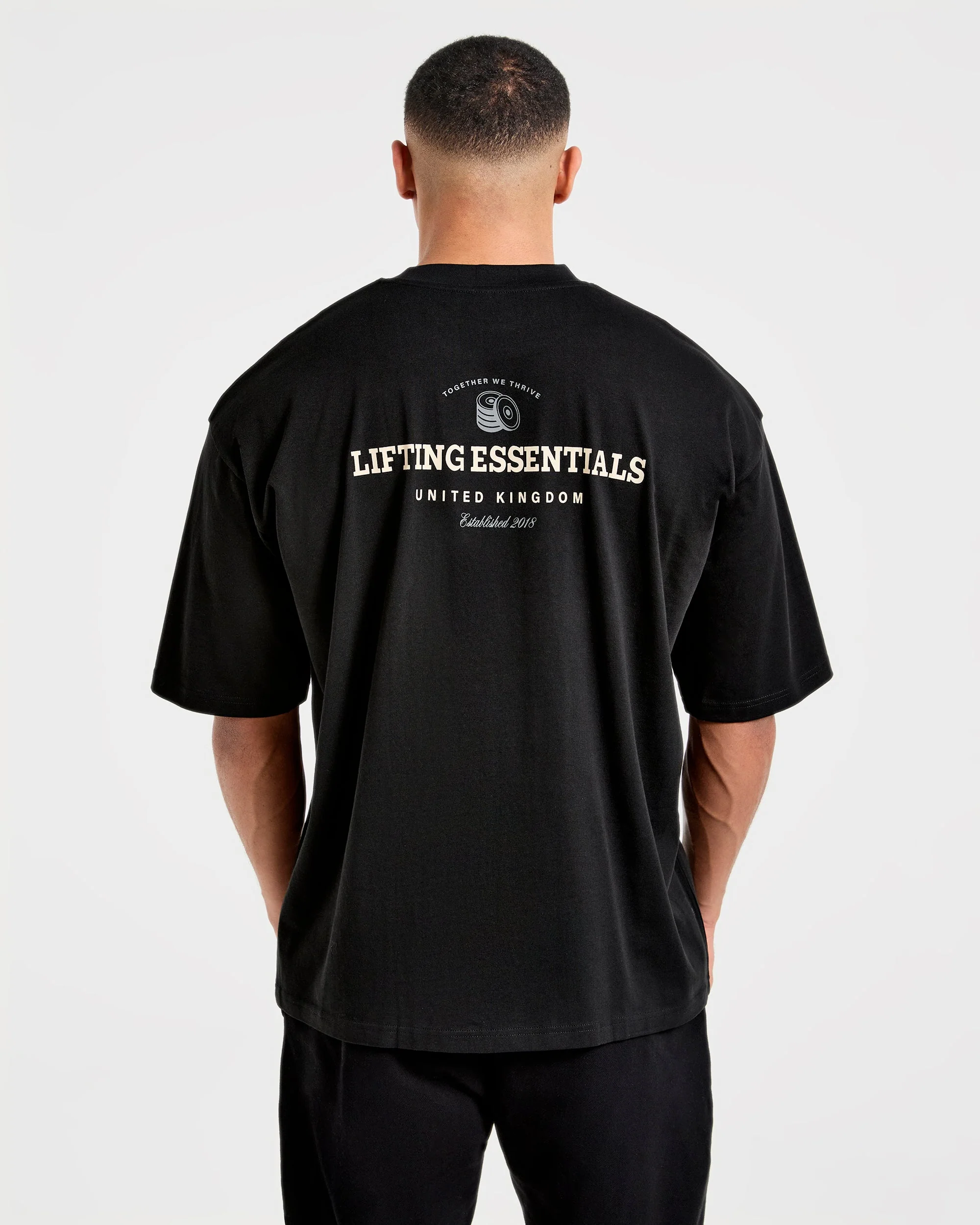 Apex Lifting Essentials Oversized T Shirt - Noir/Crème