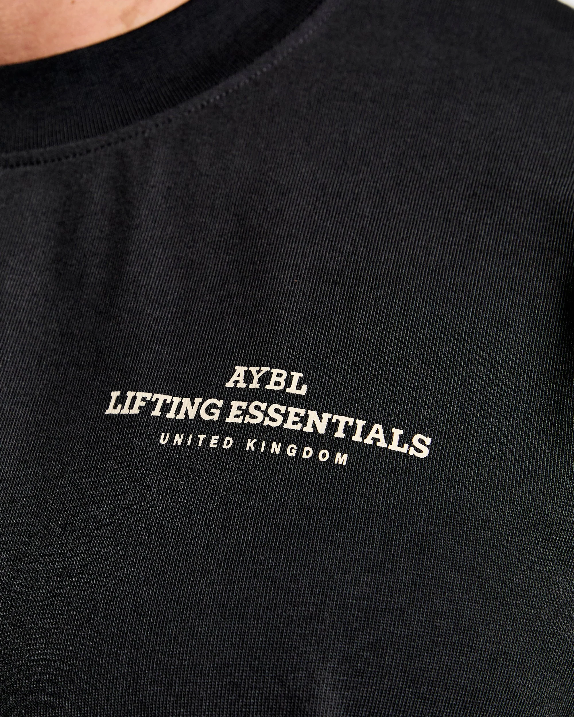 Apex Lifting Essentials Oversized T Shirt - Noir/Crème - Image 5