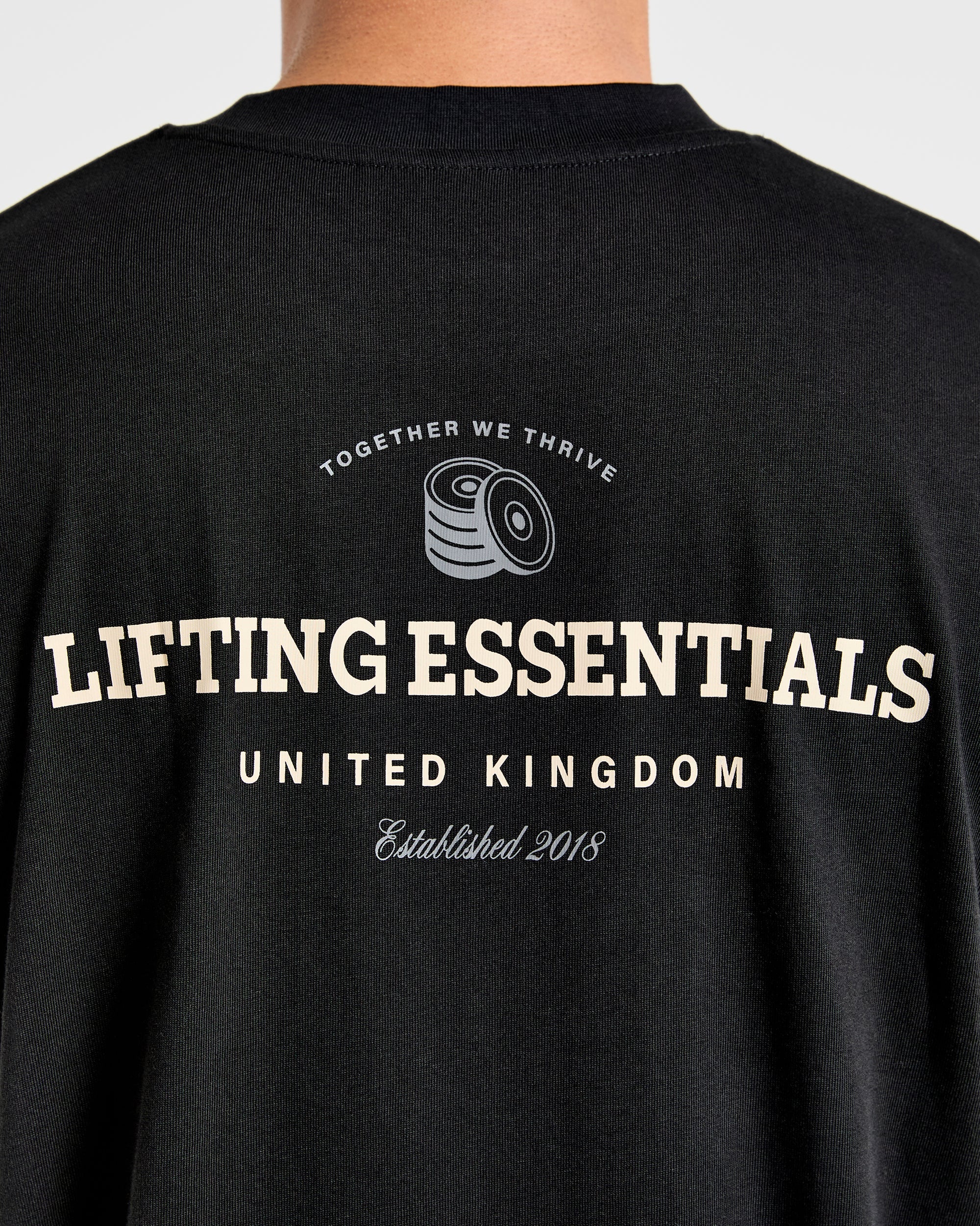 Apex Lifting Essentials Oversized T Shirt - Noir/Crème - Image 6