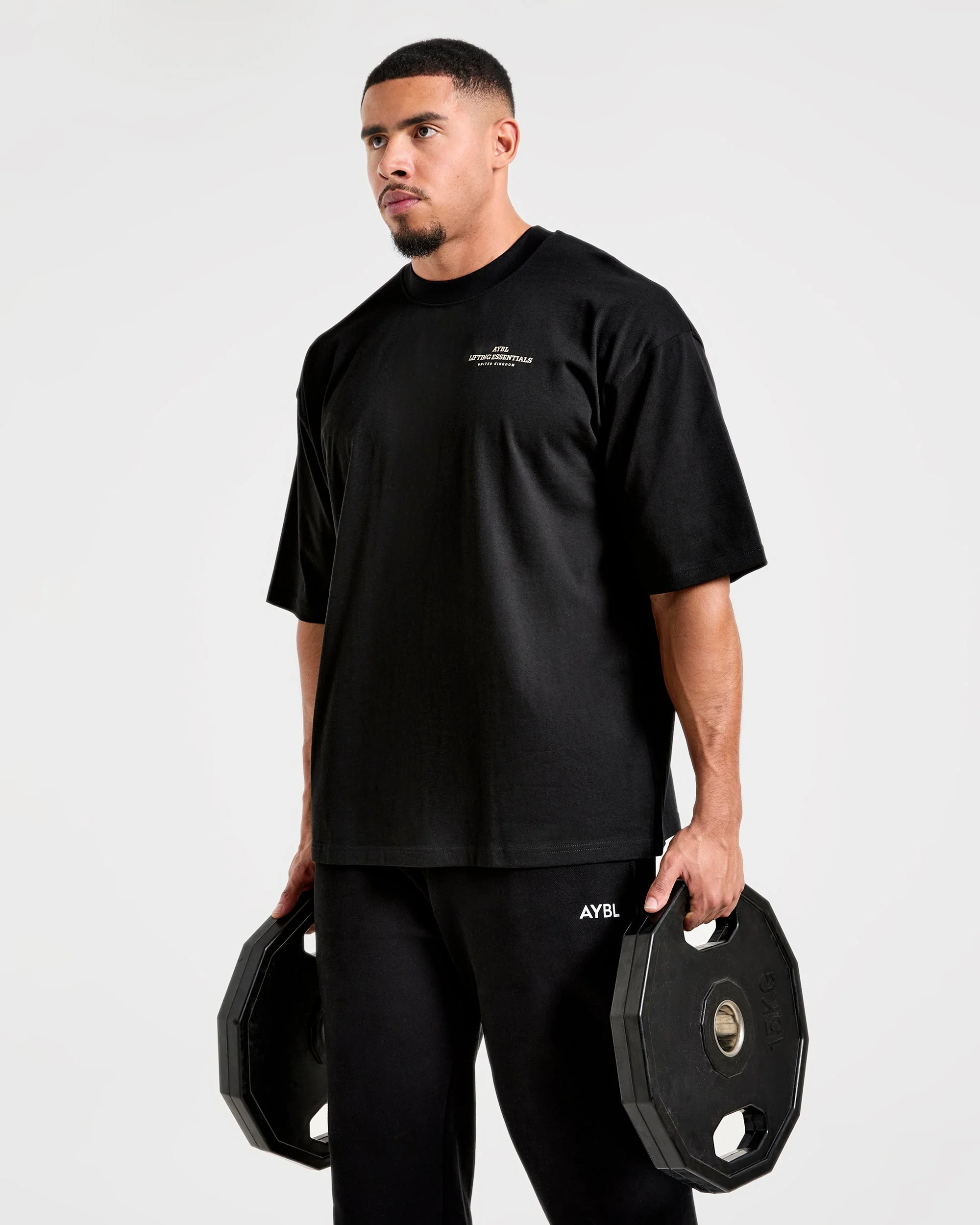 Apex Lifting Essentials Oversized T Shirt - Noir/Crème - Image 7