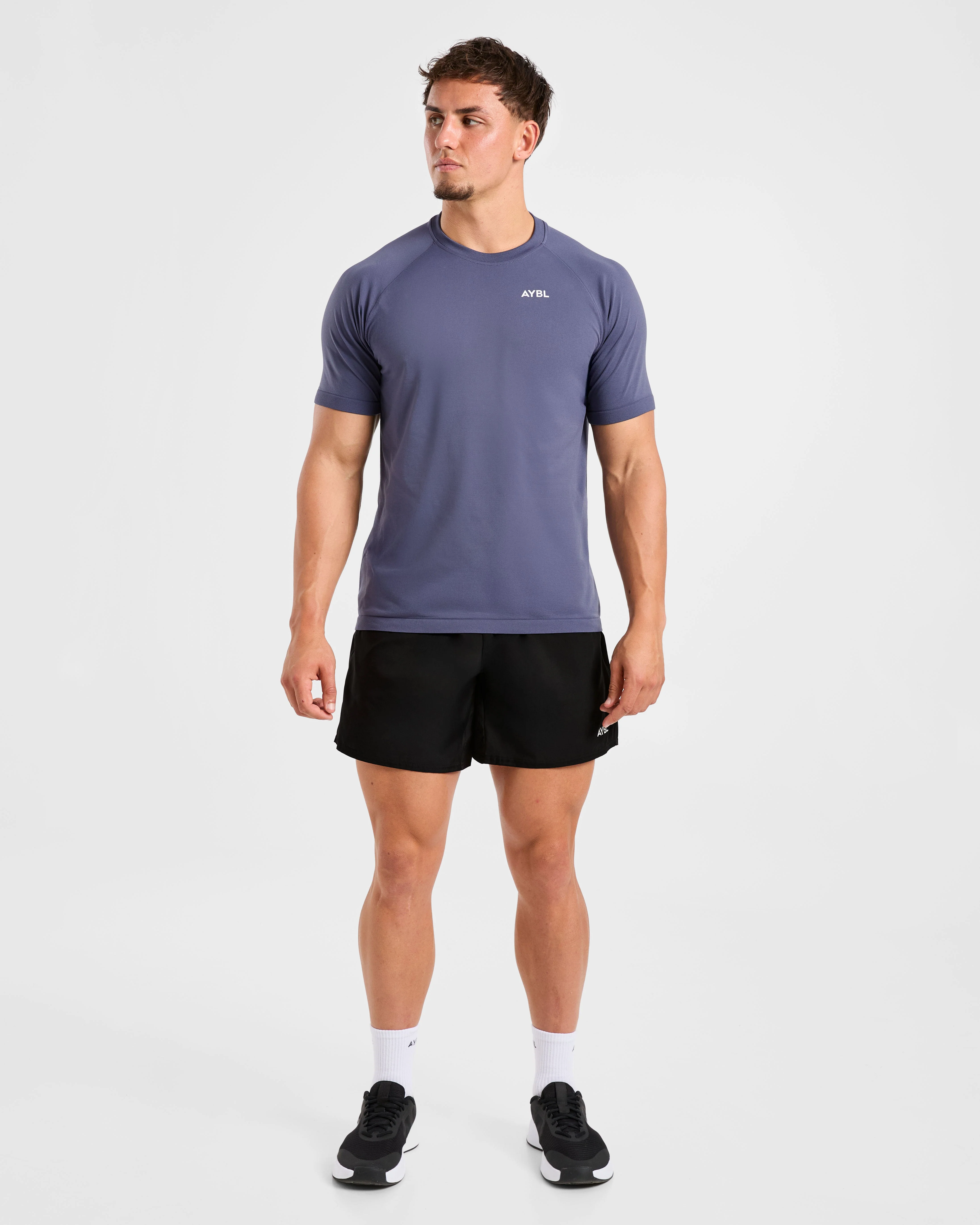 Ascend Seamless T Shirt - Denim Bleu - Image 3