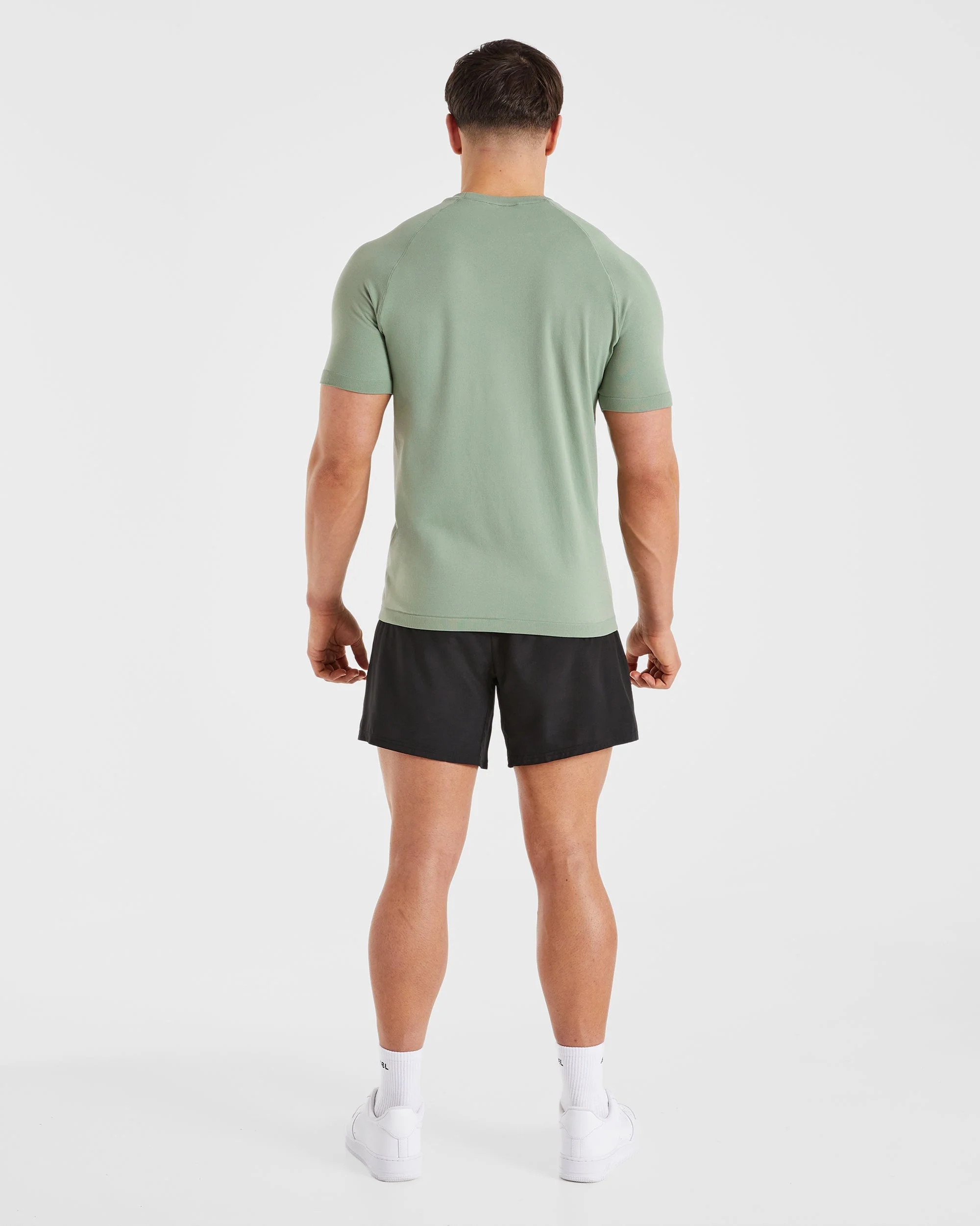 Ascend Seamless T Shirt - Olive Vert - Image 4