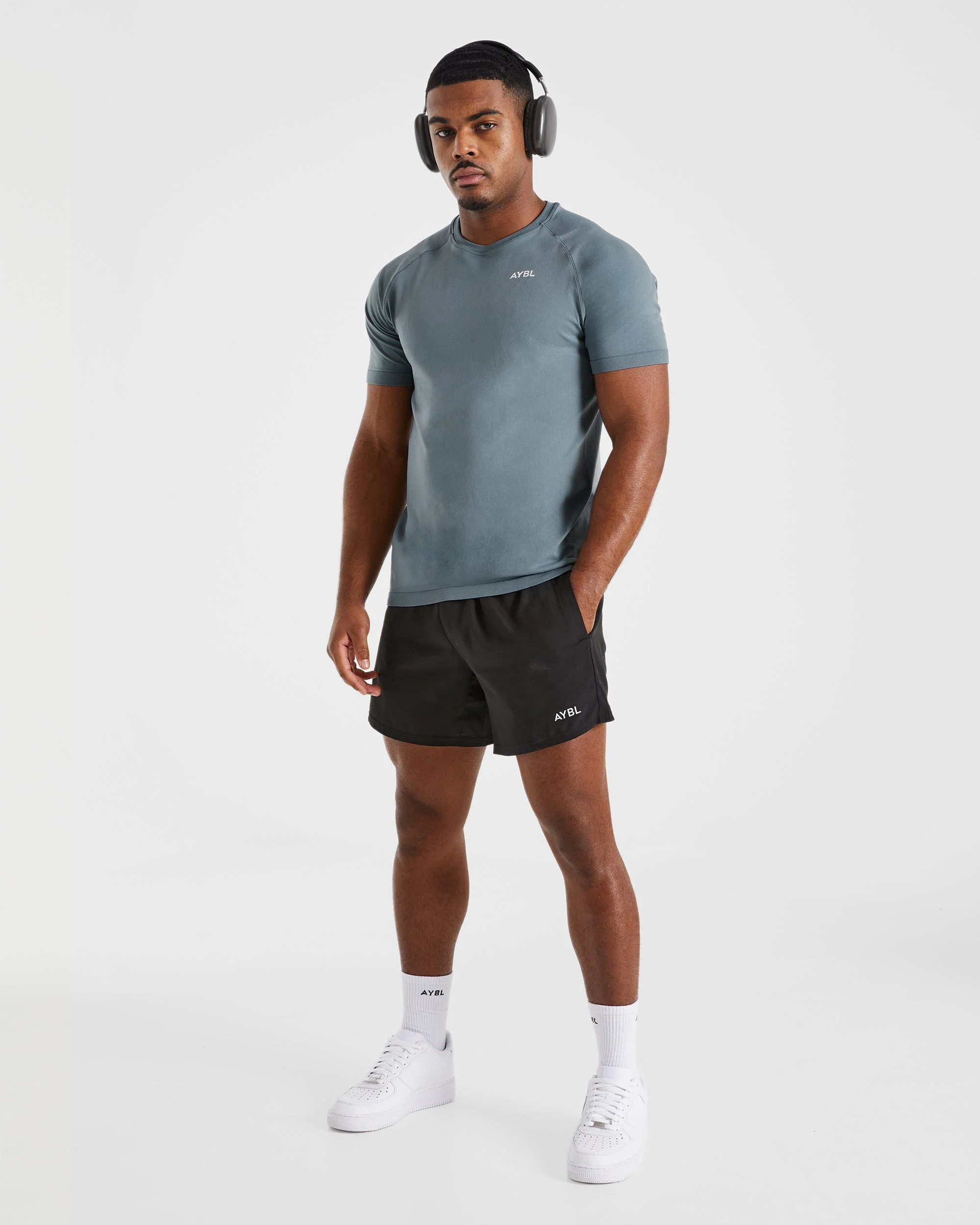 Ascend Seamless T Shirt - Slate Bleu - Image 8