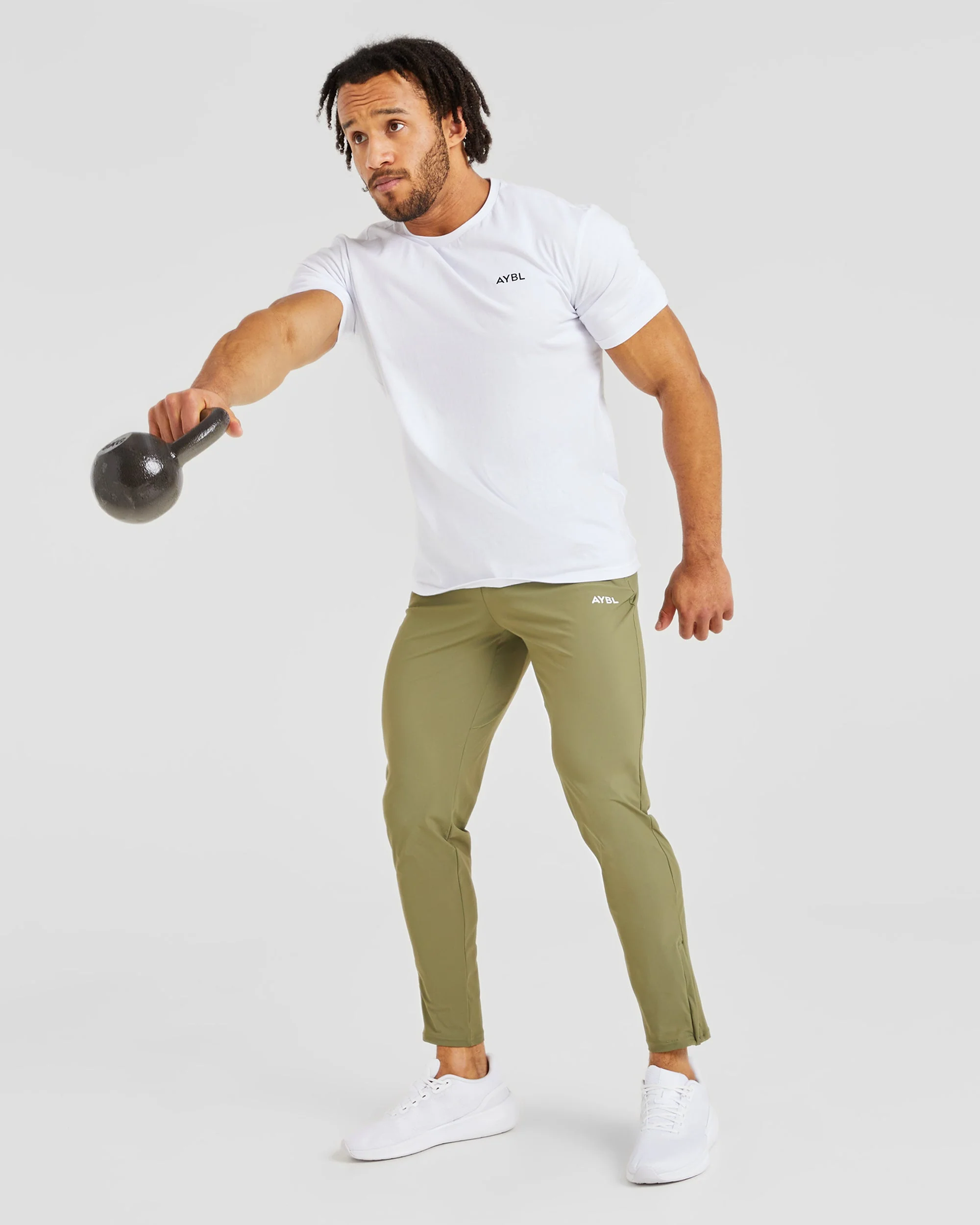 Ascend Zip Joggers - Olive Vert - Image 8