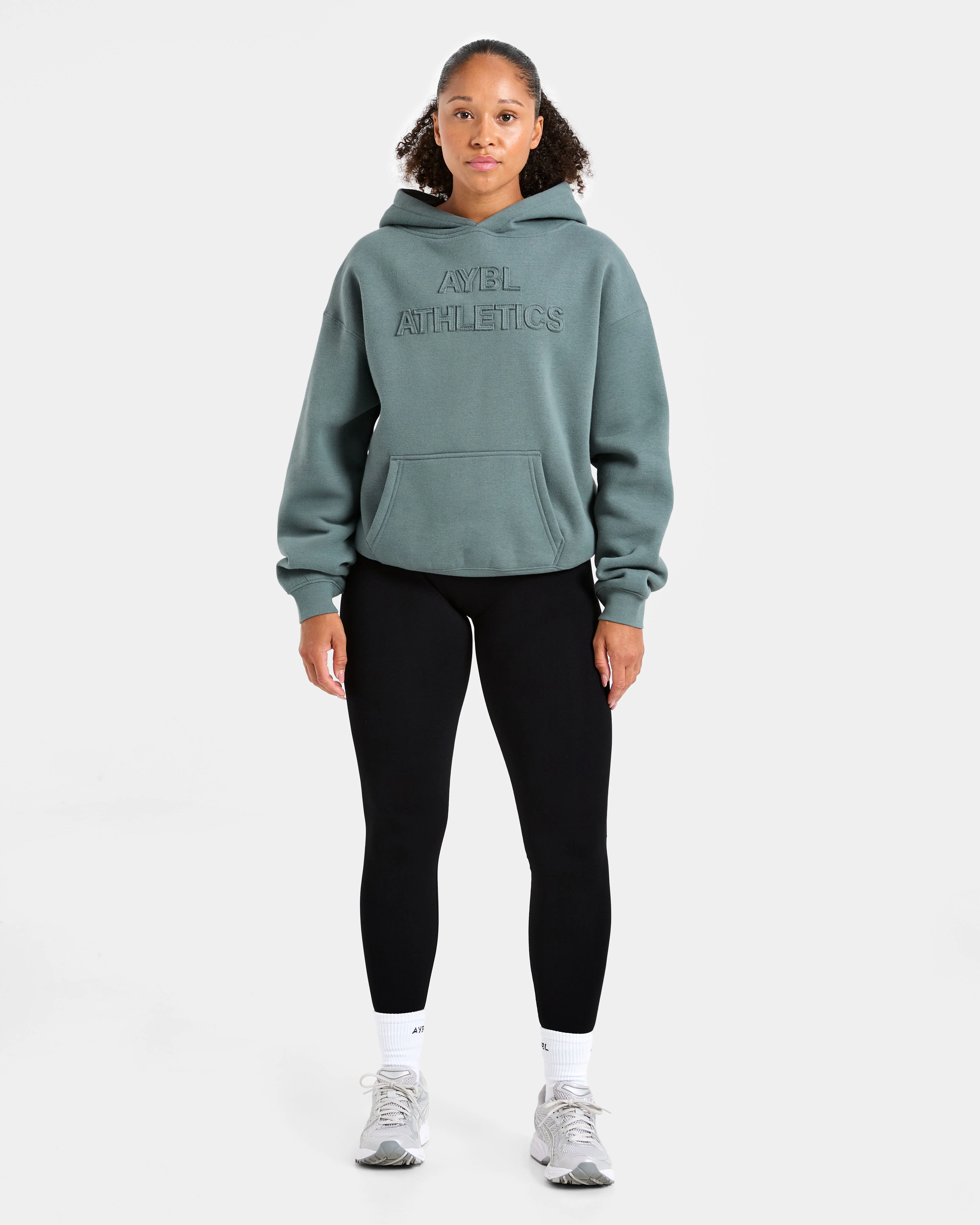 Athletics Applique Oversized Hoodie - Slate - Image 3