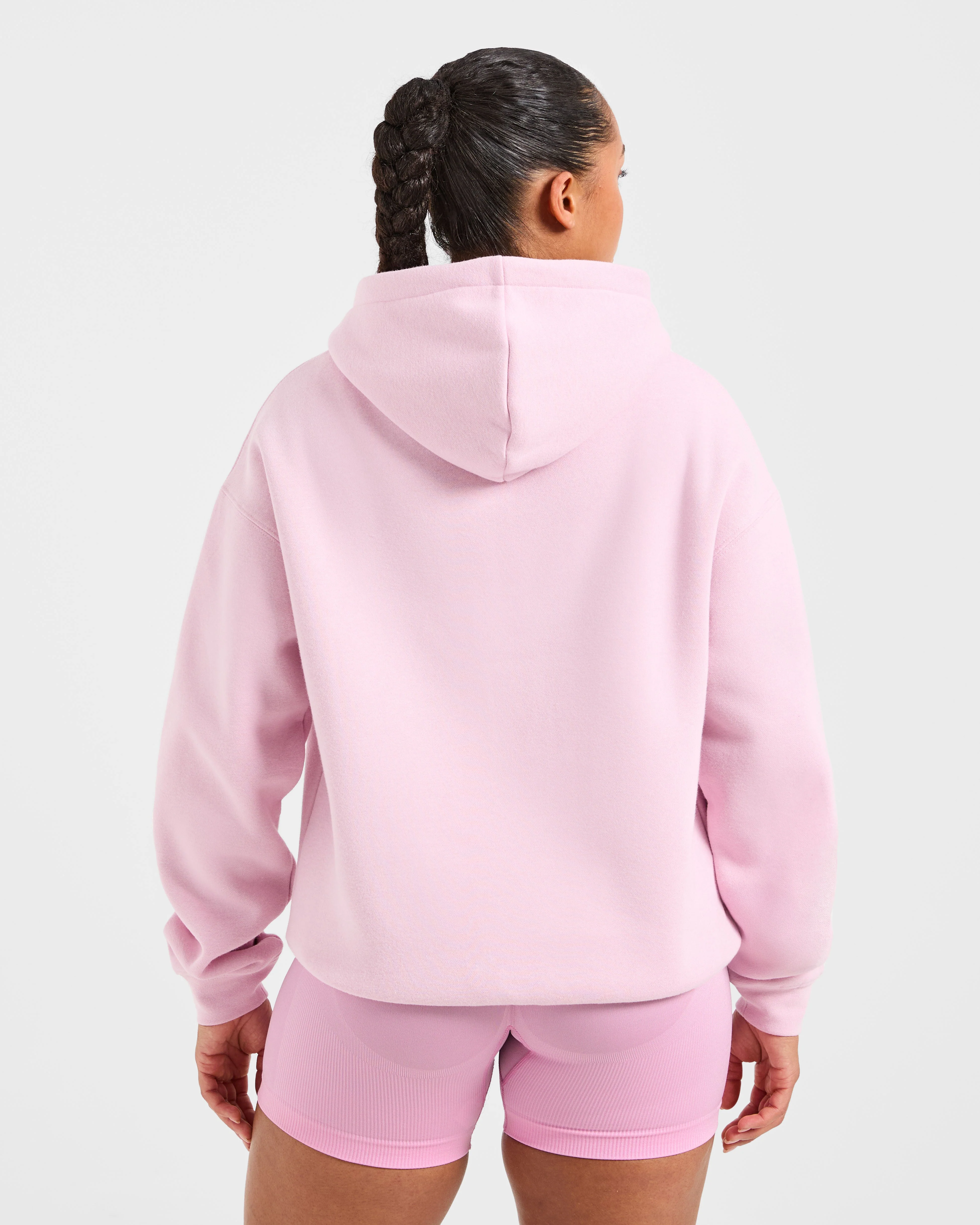 Athletics Applique Oversized Hoodie - Sugar Rose - Image 2