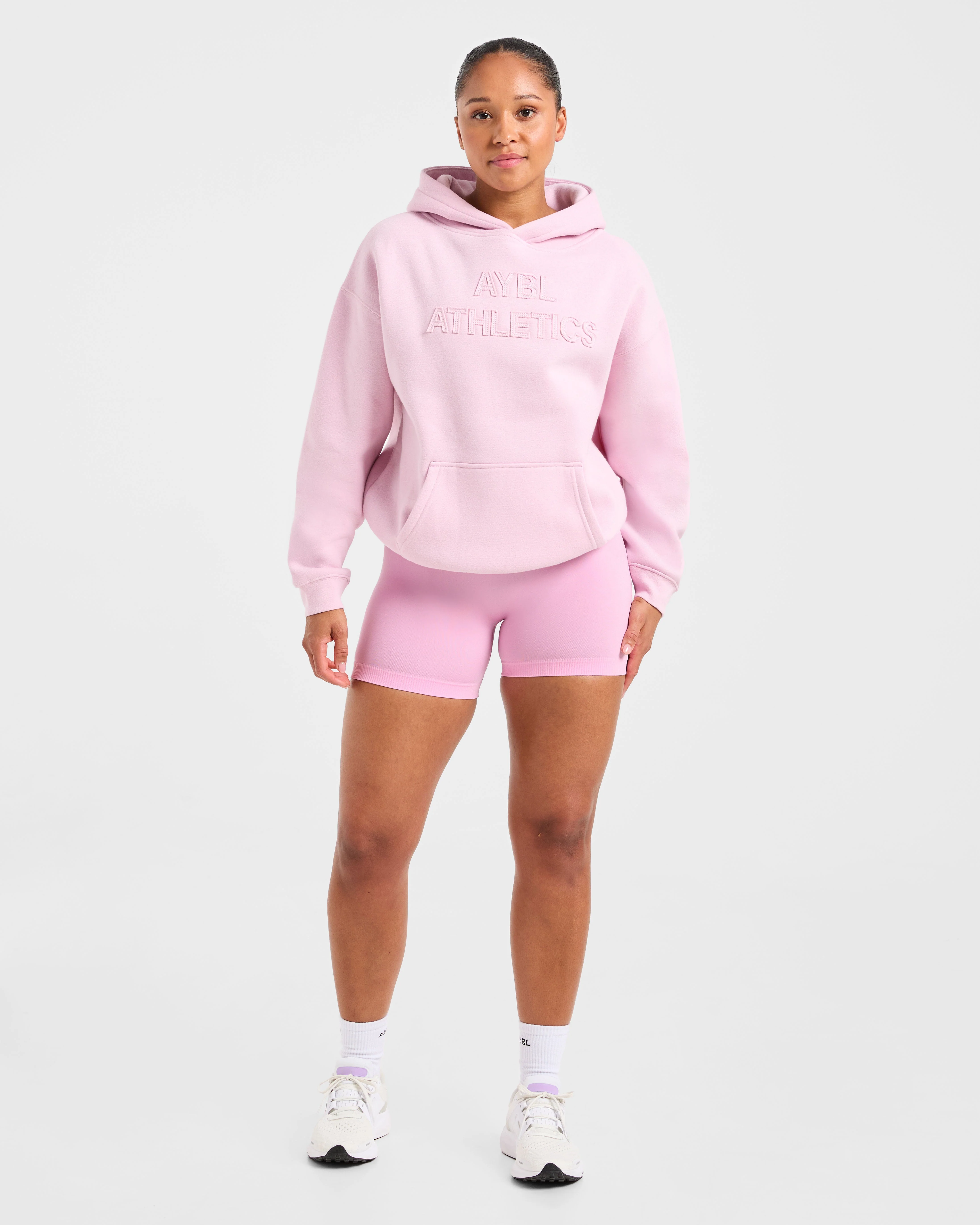 Athletics Applique Oversized Hoodie - Sugar Rose - Image 3