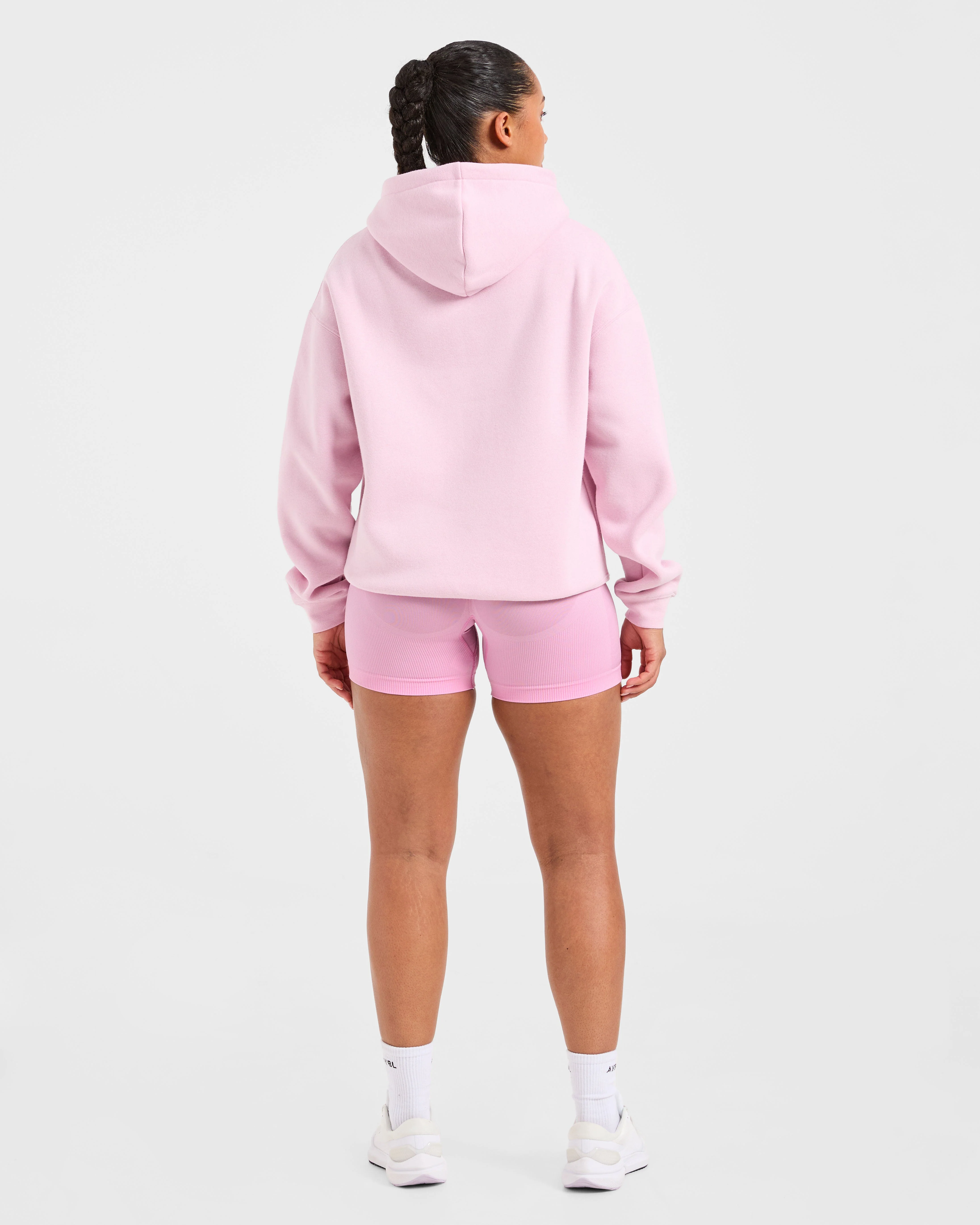 Athletics Applique Oversized Hoodie - Sugar Rose - Image 4